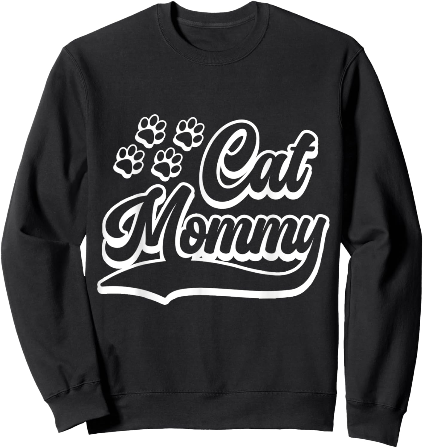 Cat Mommy Kitten Lover Mom Mother's Day Cat Sweatshirt - Sweatshirt | Black