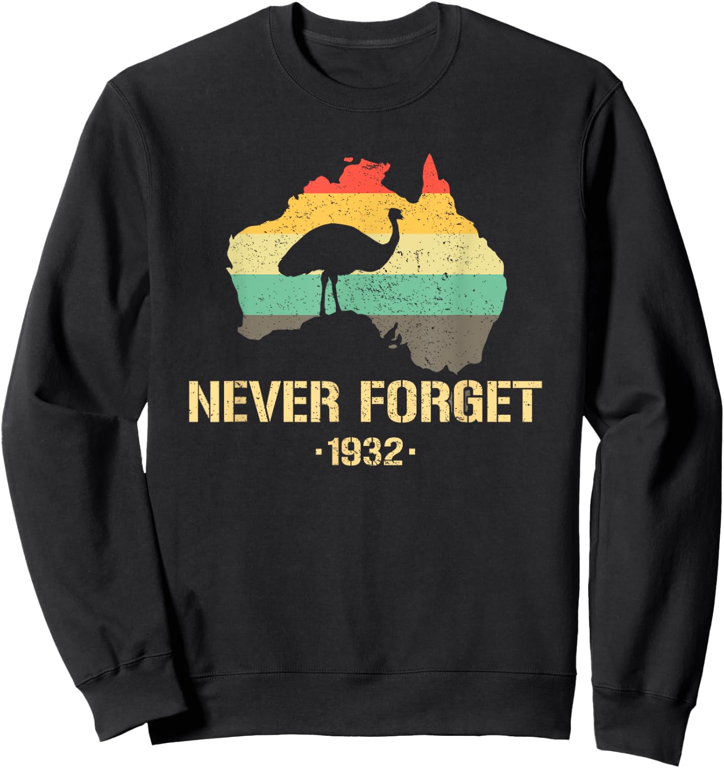 Emu War 1932 Funny Australia History Sweatshirt - Sweatshirt | Black