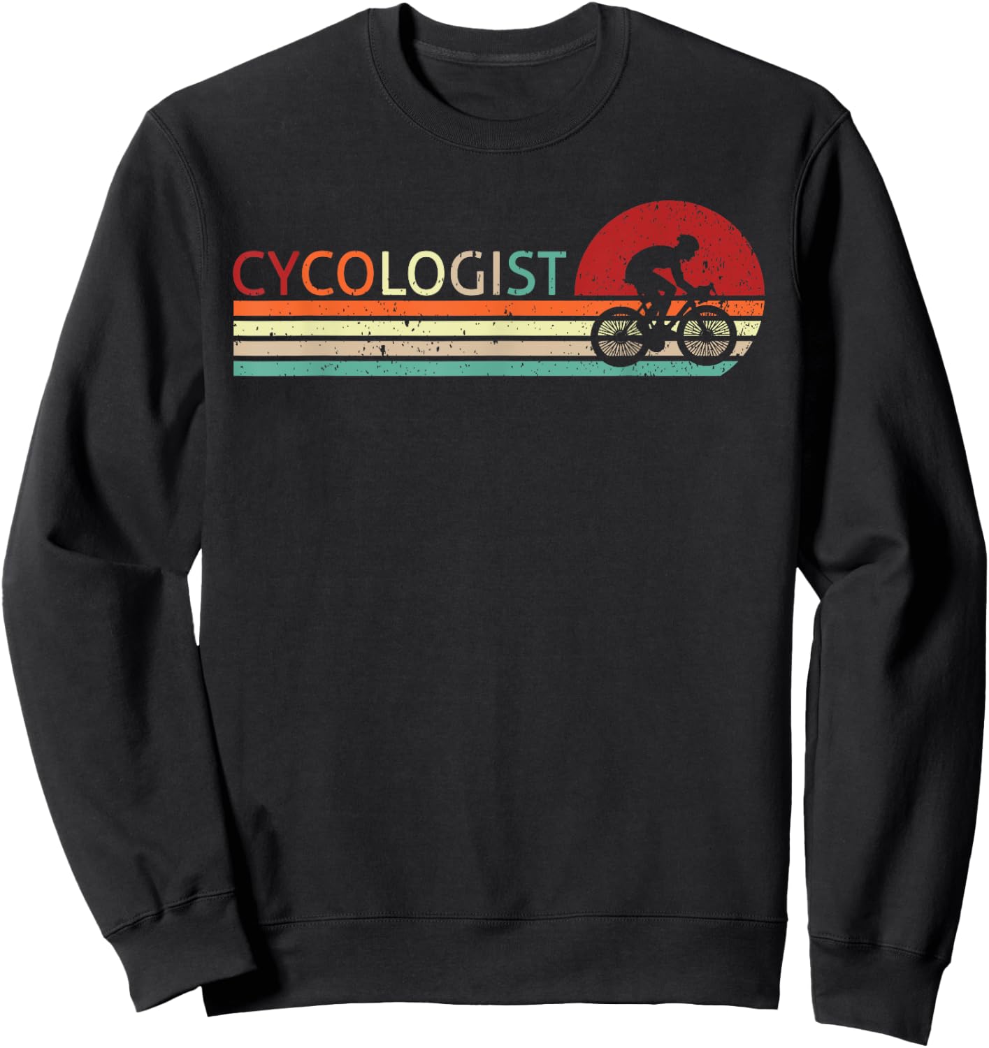 Cycologist Vintage Cycling Bicycle Cyclist Road Men & Women Sweatshirt - Sweatshirt | Black