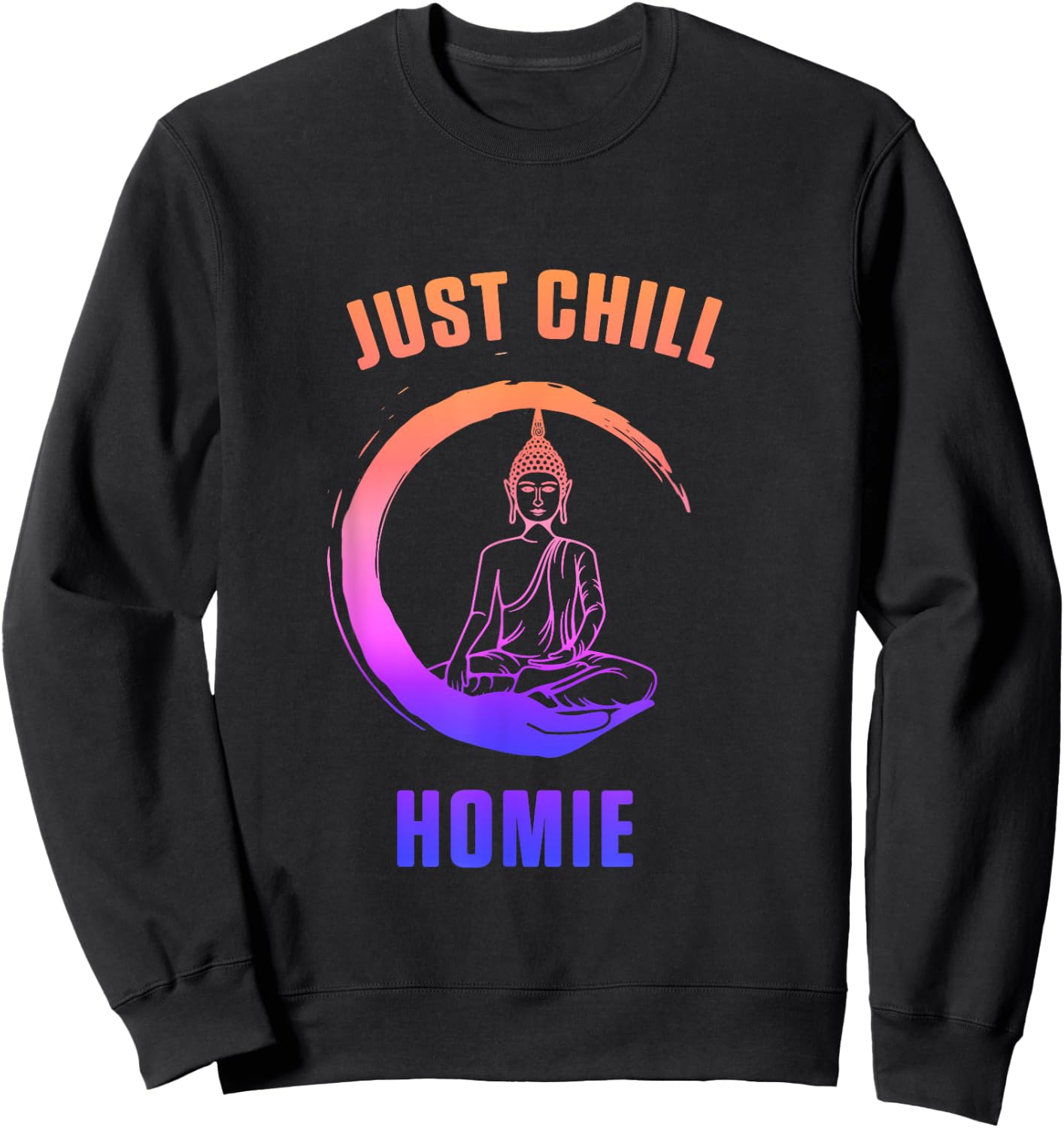 Relax Buddy Buddha Meditation Zen Yoga Gift Sweatshirt - Sweatshirt | Black
