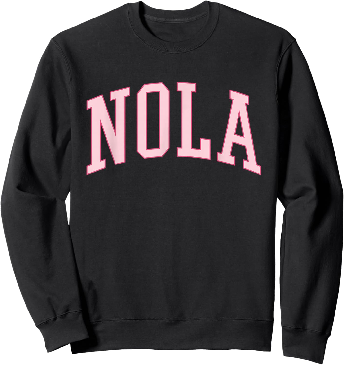 Nola Cute Pink Preppy New Orleans Girls Sweatshirt - Sweatshirt | Black