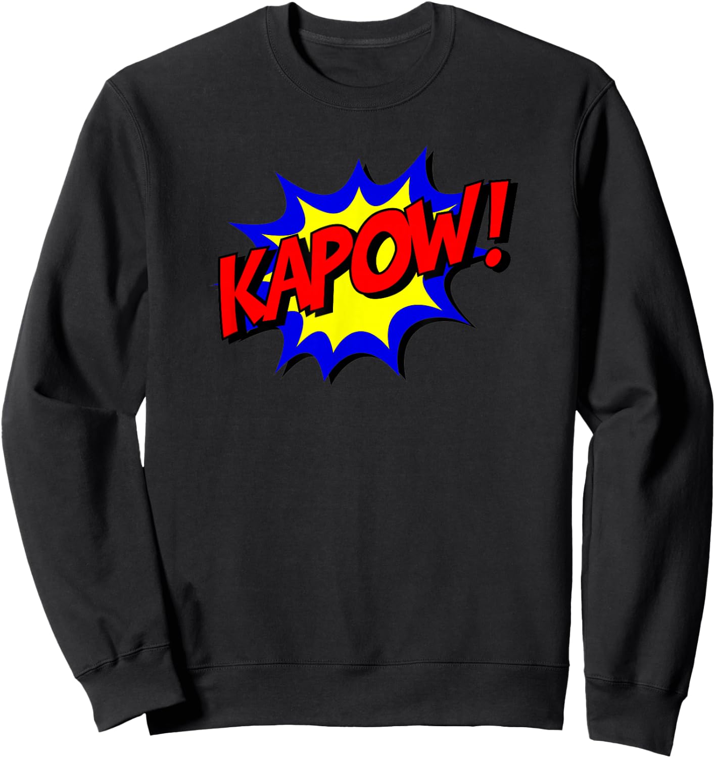 Kapow! Comic Book Nostalgic 1980s Design Shirt Sweatshirt - Sweatshirt | Black