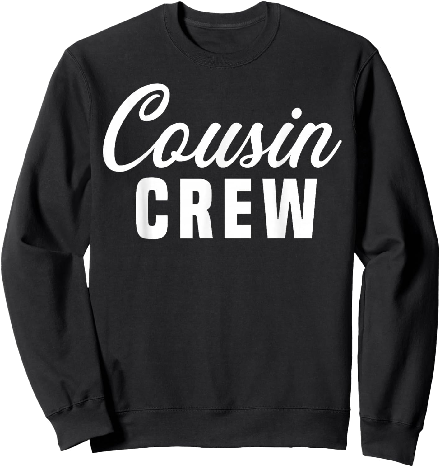 2025 Cousin Crew Kid Teen Toddler Men Birthday Party Outfits Sweatshirt - Sweatshirt | Black