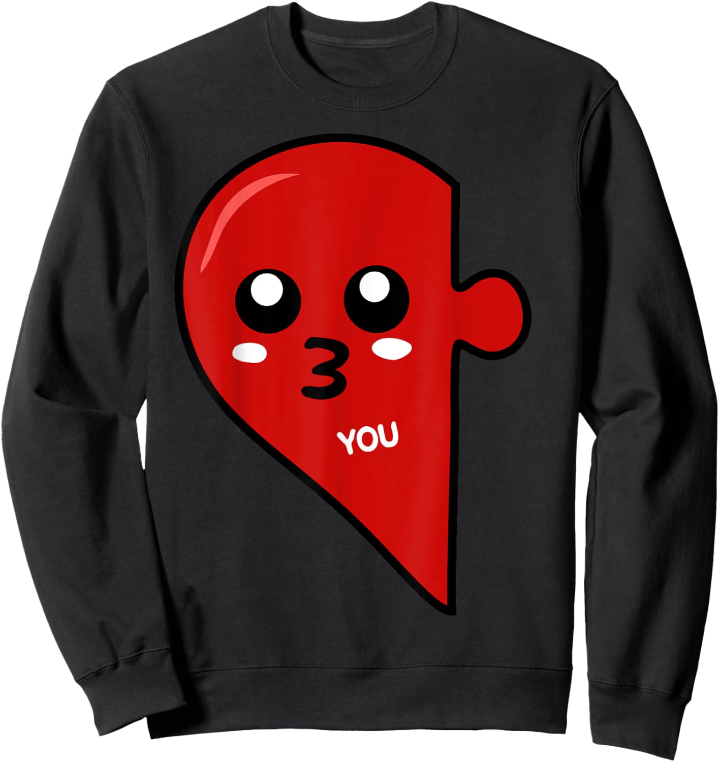 You Complete Me Male Matching Couple Puzzle Pieces Sweatshirt - Sweatshirt | Black