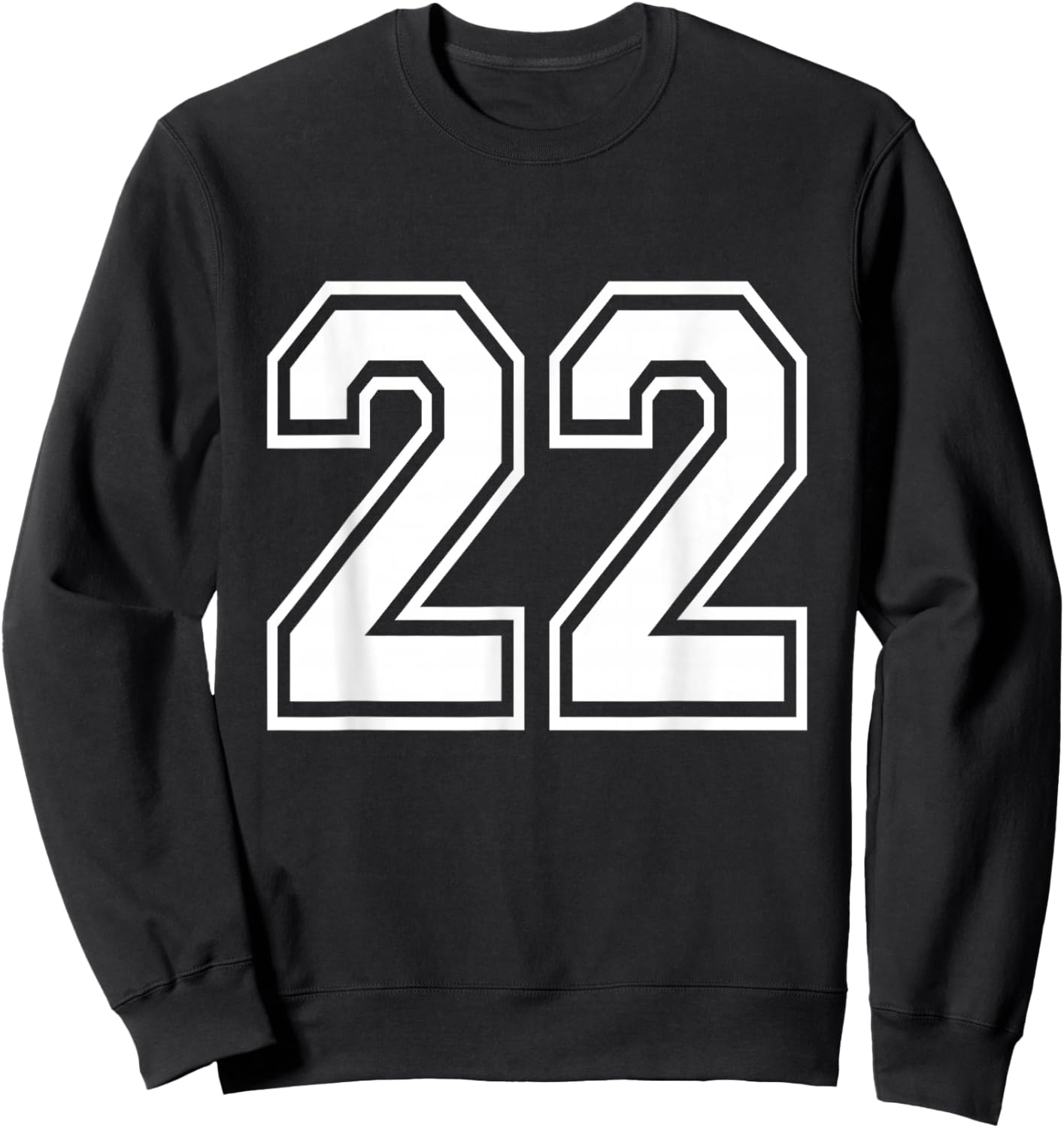 Number 22 Varsity Sports Team Jersey 22nd Birthday 22 Years Sweatshirt - Sweatshirt | Black