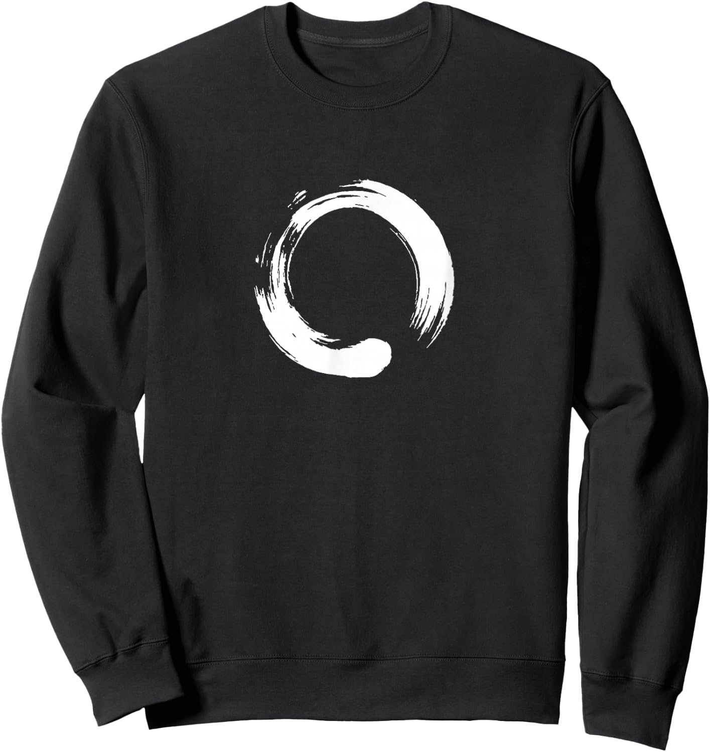 Enso, Zen, Circle, Buddha Meditation Japan Calligraphy Yoga Sweatshirt - Sweatshirt | Black