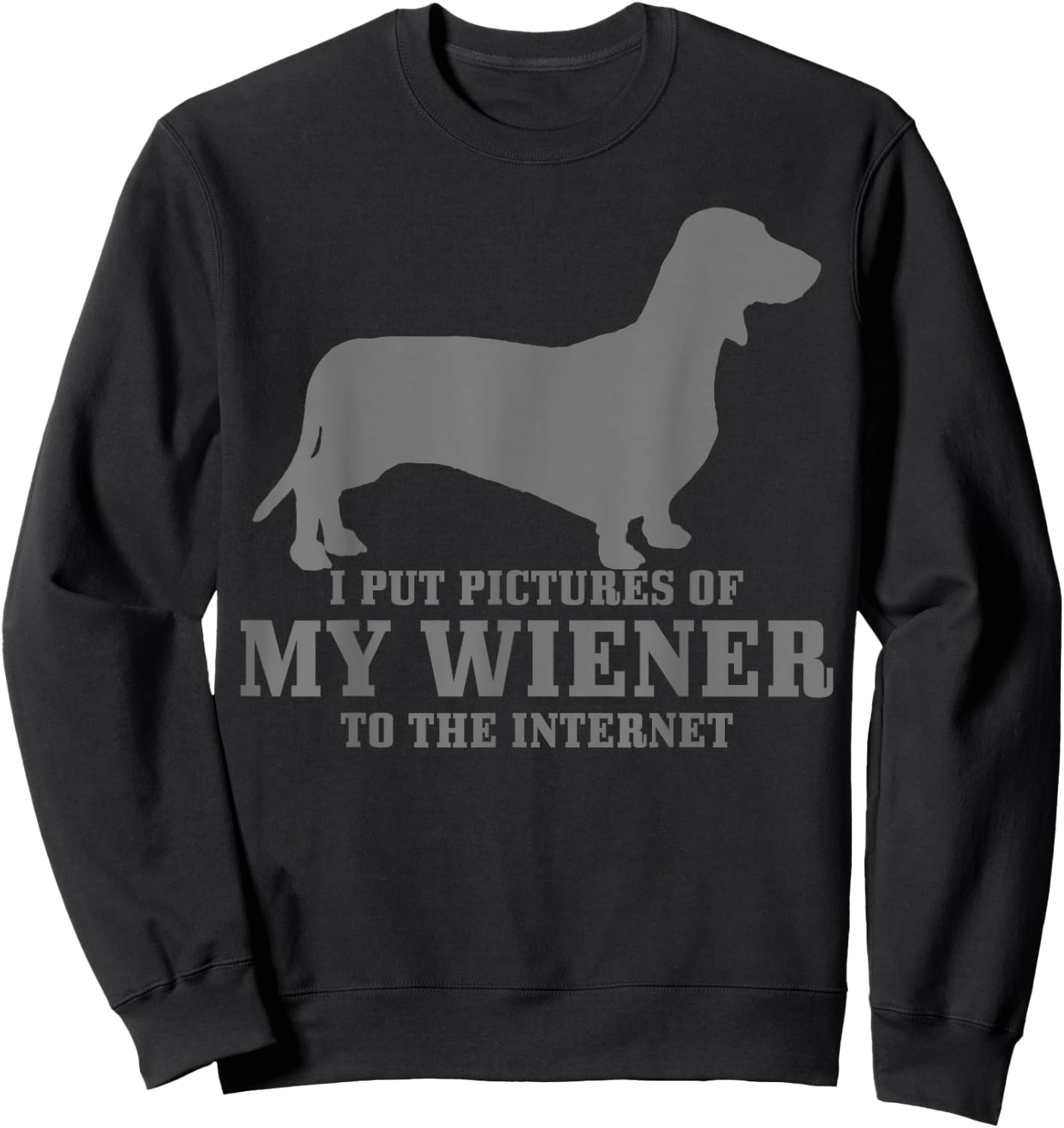 Wiener Dog Funny Weiner Doxie Dachshund Mom Dad Gift Sweatshirt - Sweatshirt | Black