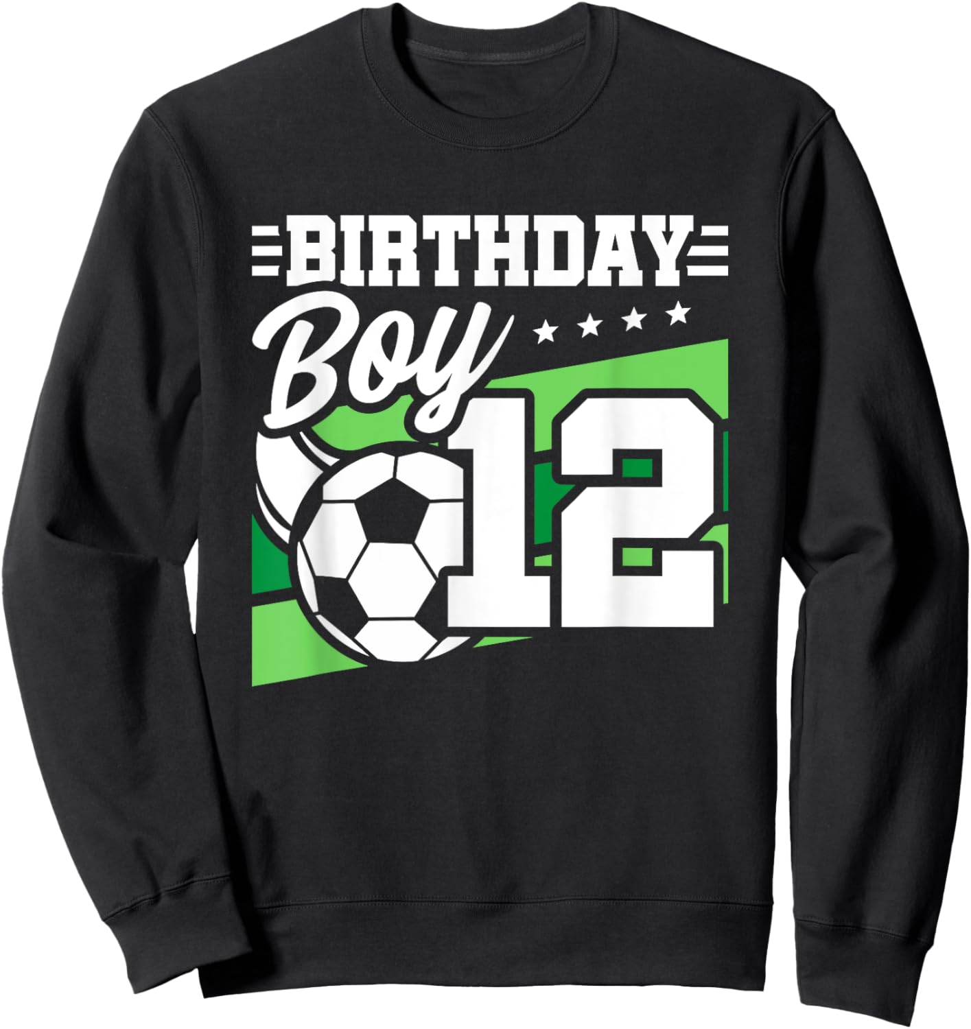 Soccer Birthday Party - 12 Year Old Boy - 12th Birthday Sweatshirt - Sweatshirt | Black