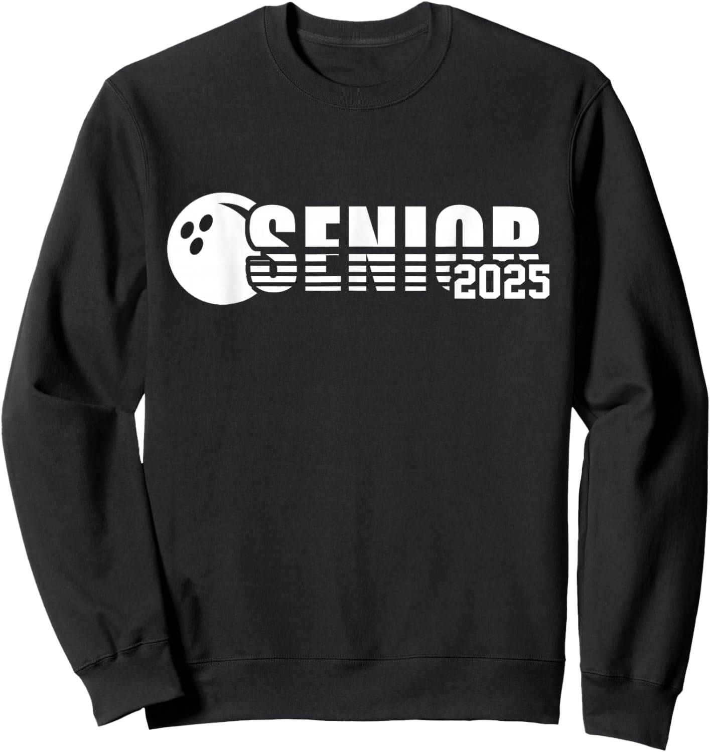 Senior 2025 Bowling Player Class Of 2025 Graduation Seniors Sweatshirt - Sweatshirt | Black