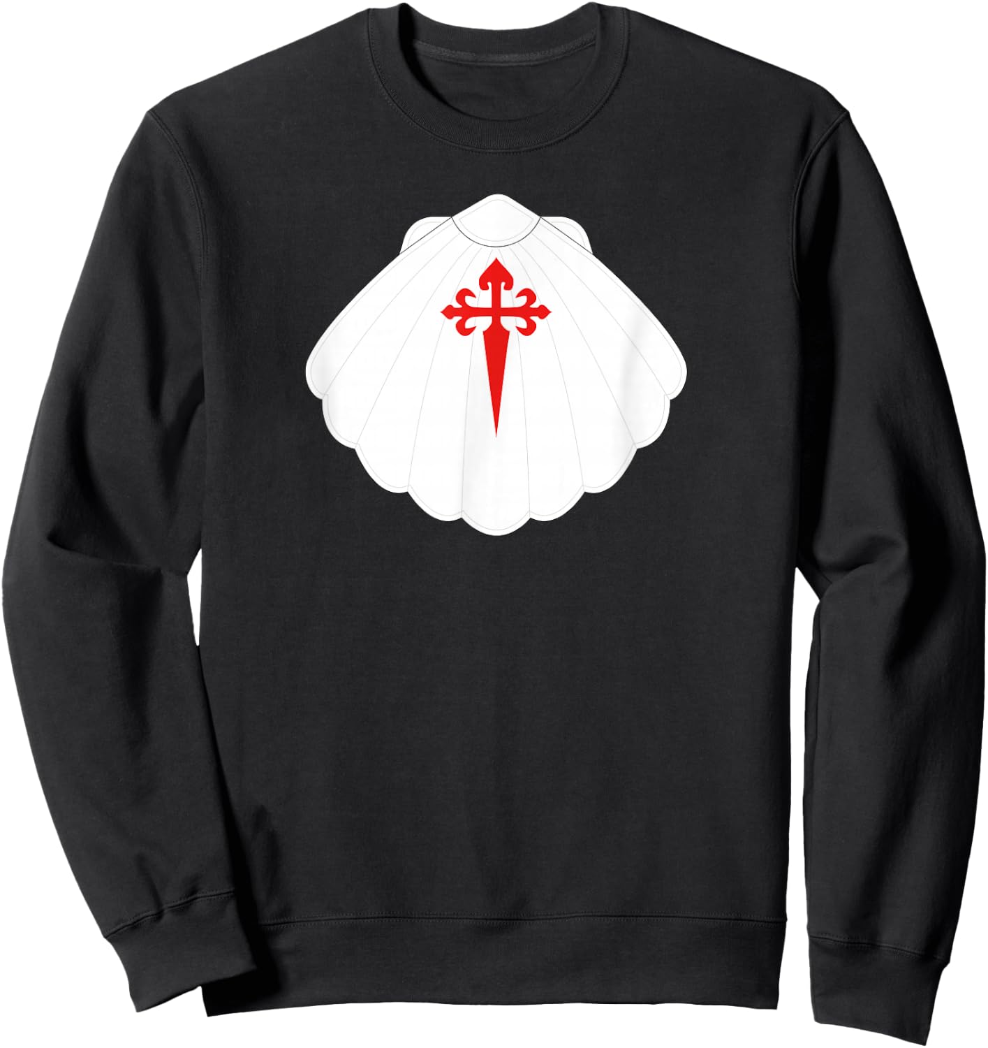 Camino de Santiago Pilgrims Way of Saint James Shell Symbol Gift Sweatshirt - Sweatshirt | Black