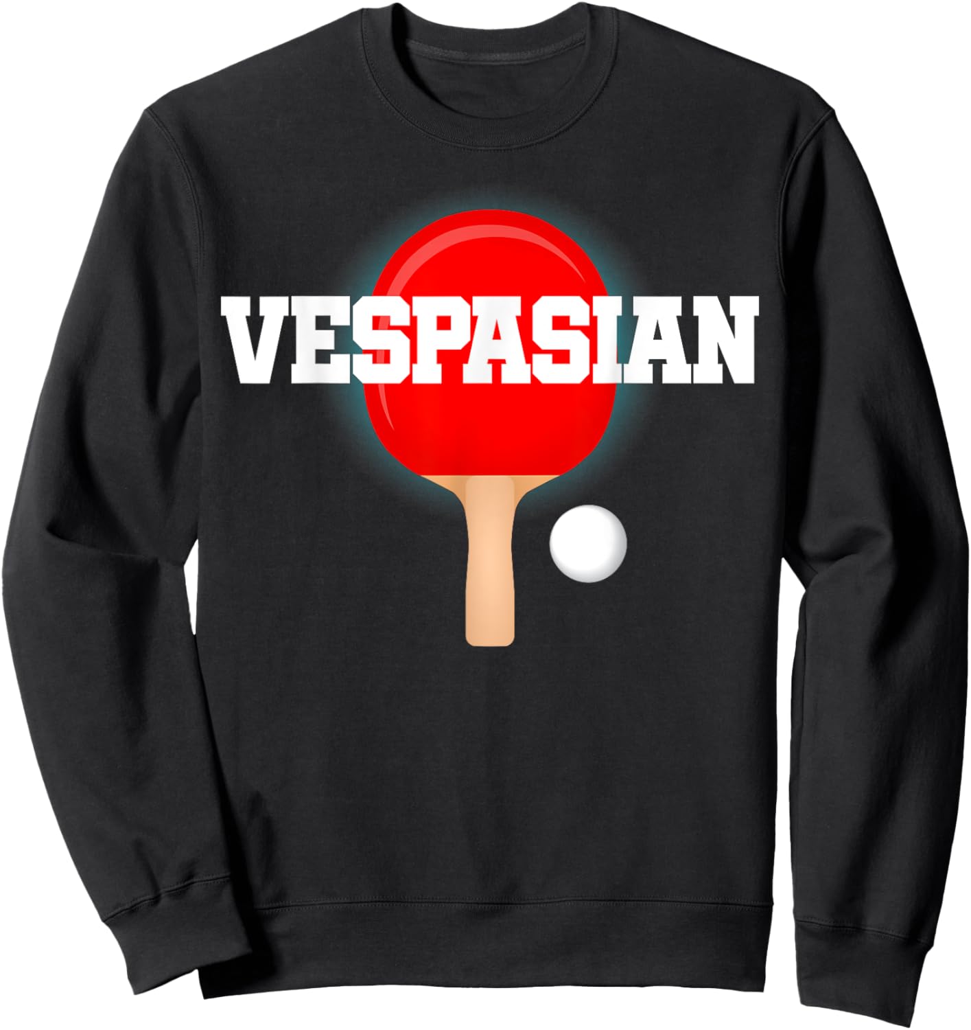 Vespasian Name Boys Table Tennis Ping Pong Game Racket Sport Sweatshirt - Sweatshirt | Black