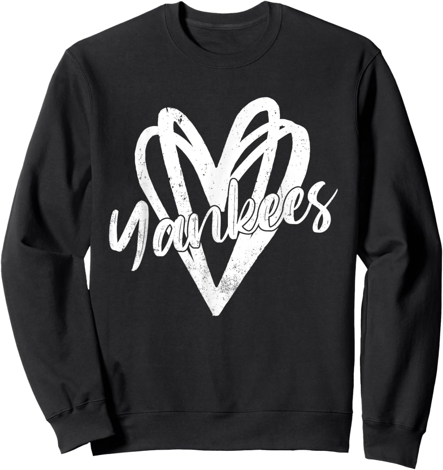 Graphic Yankees Proud Name Lovers Outfits Men Women Hearts Sweatshirt - Sweatshirt | Black