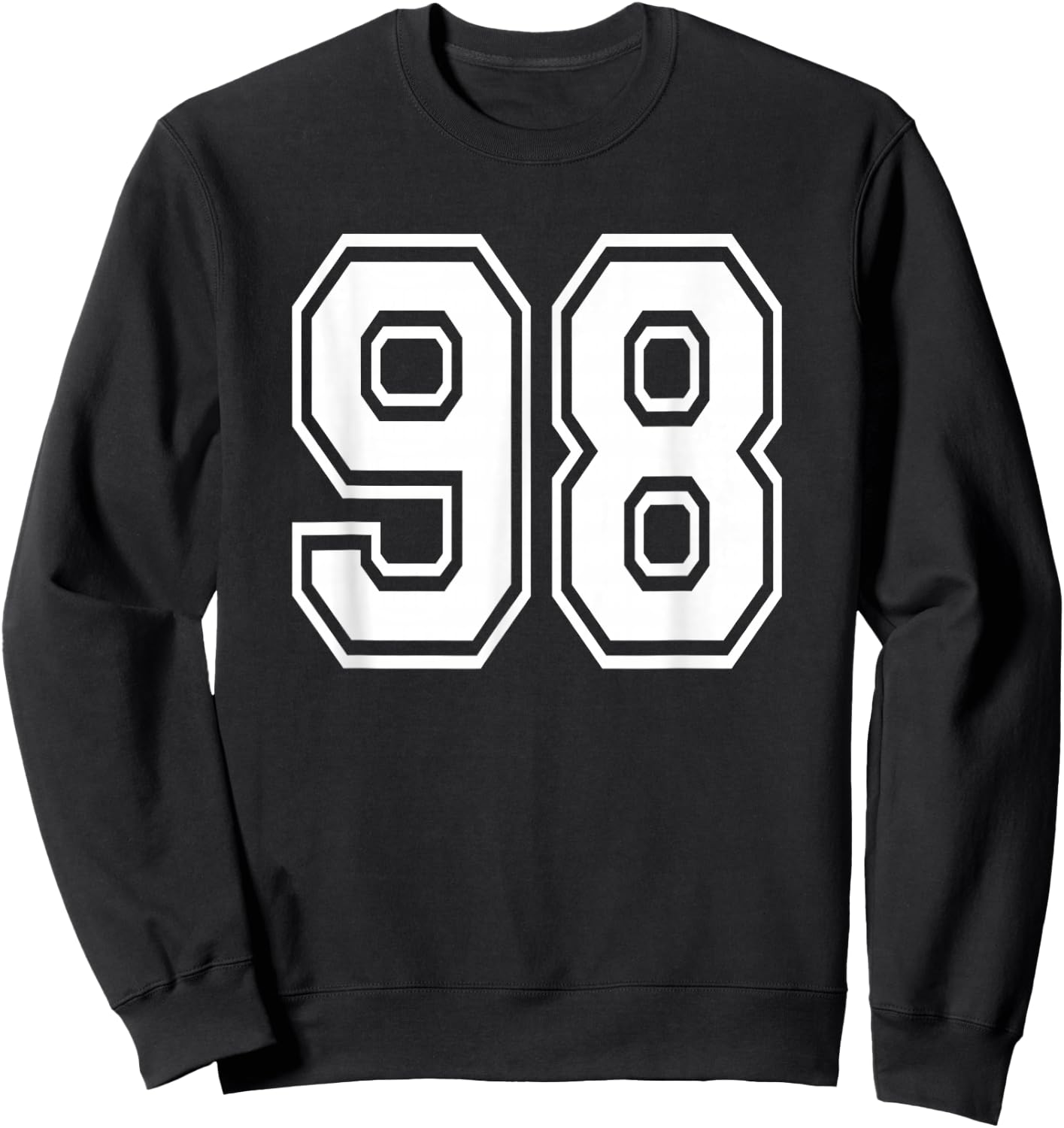 Number 98 98th Birthday Gift Player Team Numbered Jersey Sweatshirt - Sweatshirt | Black