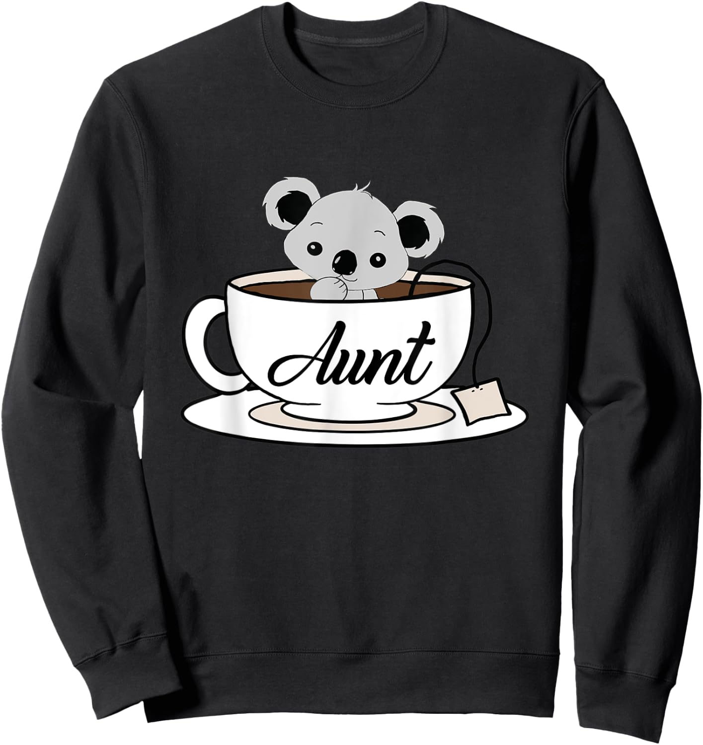 Koala Tea Aunt Tea Lover Gift Funny Koala Sweatshirt - Sweatshirt | Black