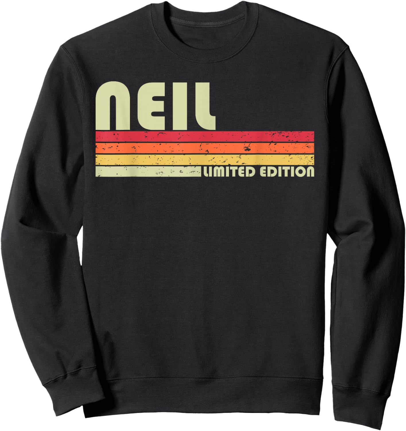 Neil Gift Name Personalized Funny Retro Vintage Birthday Small Sweatshirt - Sweatshirt | Black