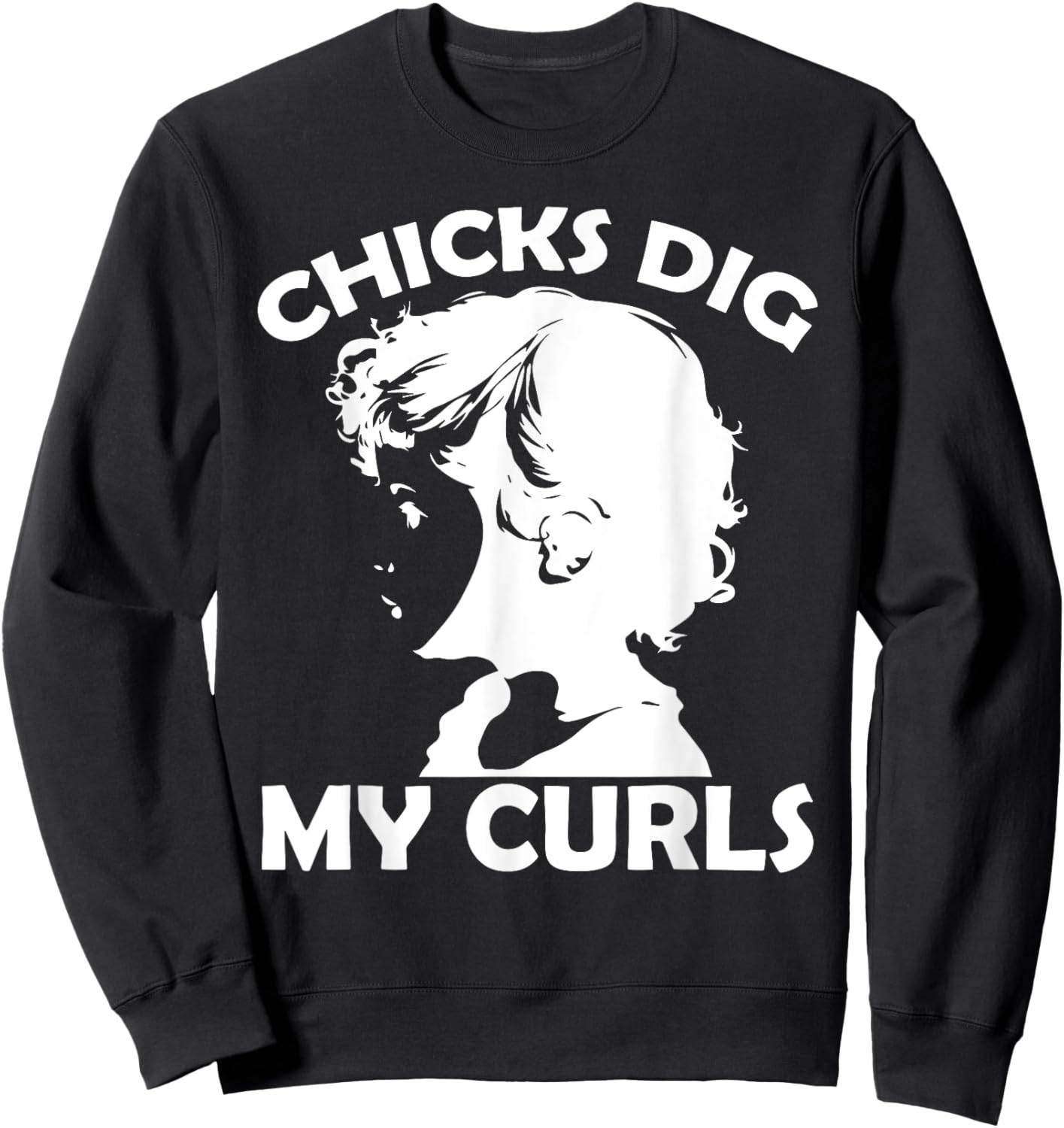 Kids Funny Curly Hair Wild Like My Curls Toddler Girl Boy Sweatshirt - Sweatshirt | Black