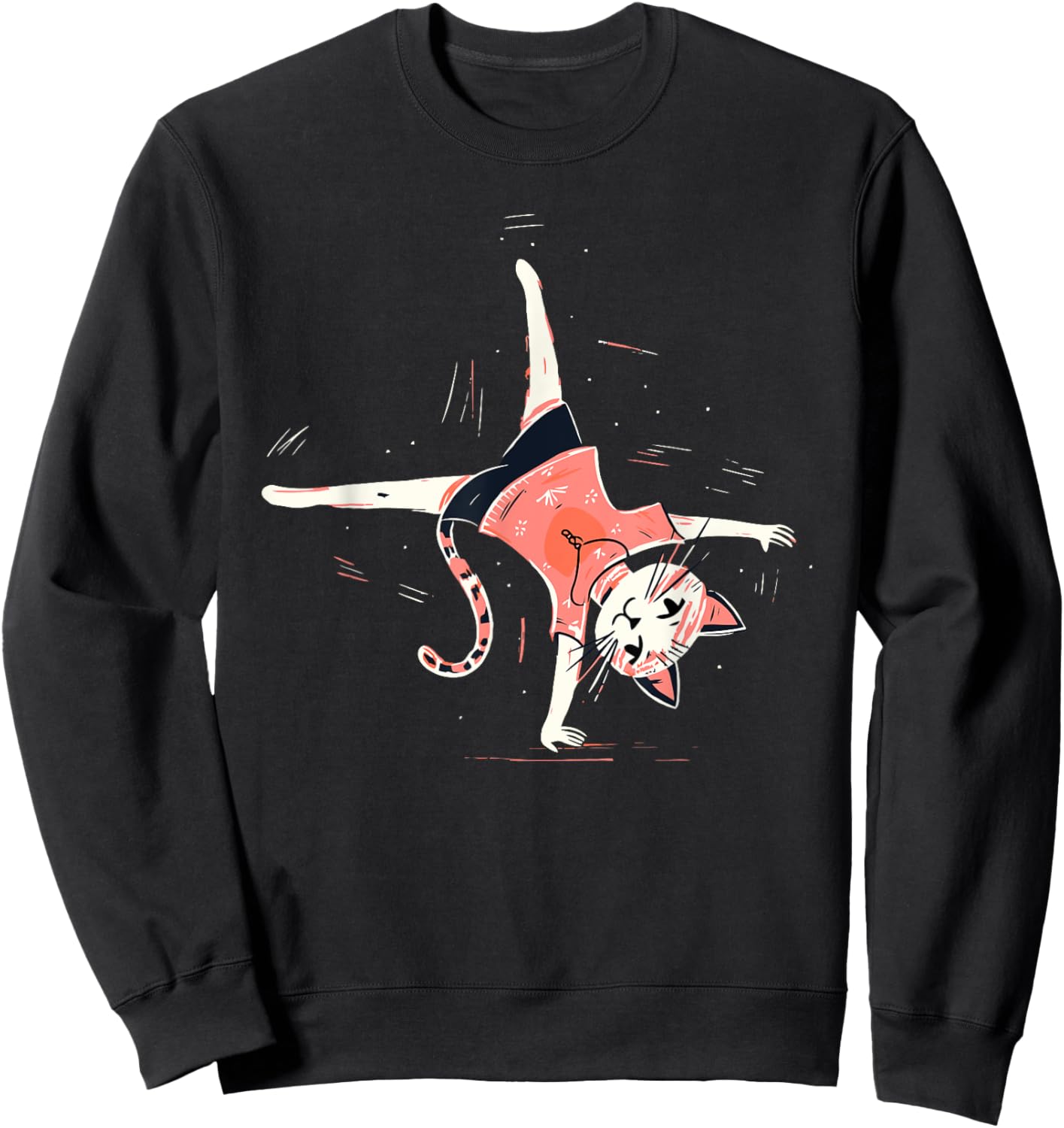 Acrobatic cat gymnastics Gymnastic pose Men Women Kids Sweatshirt - Sweatshirt | Black