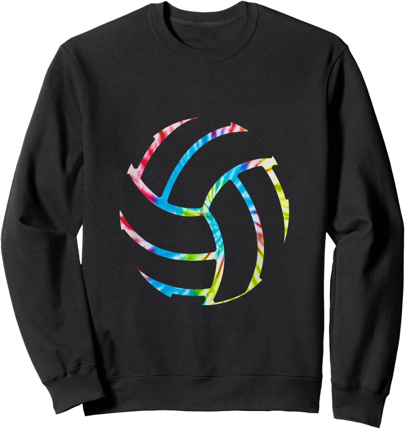 Volleyball stuff attire tie dye Gift a teen girl player Sweatshirt - Sweatshirt | Black
