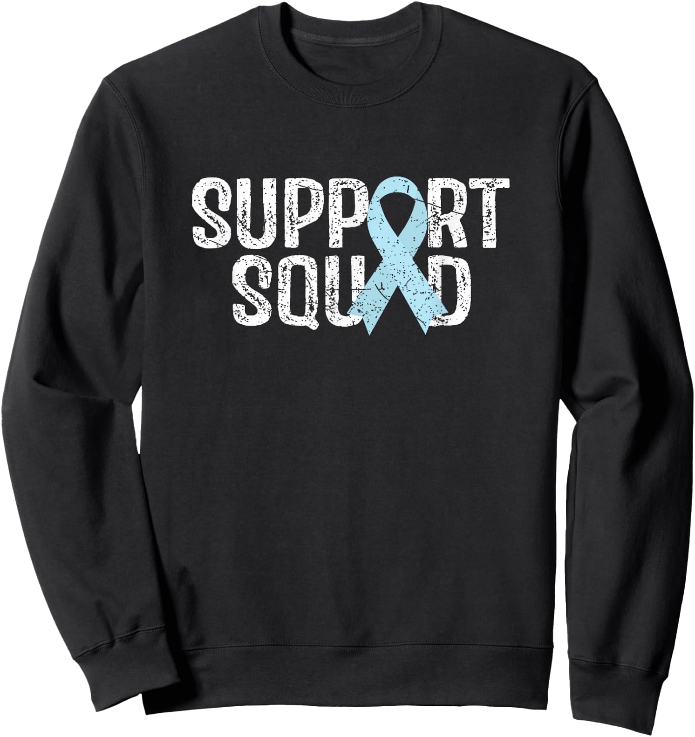 Support Squad Prostate Cancer Awareness Sweatshirt - Sweatshirt | Black