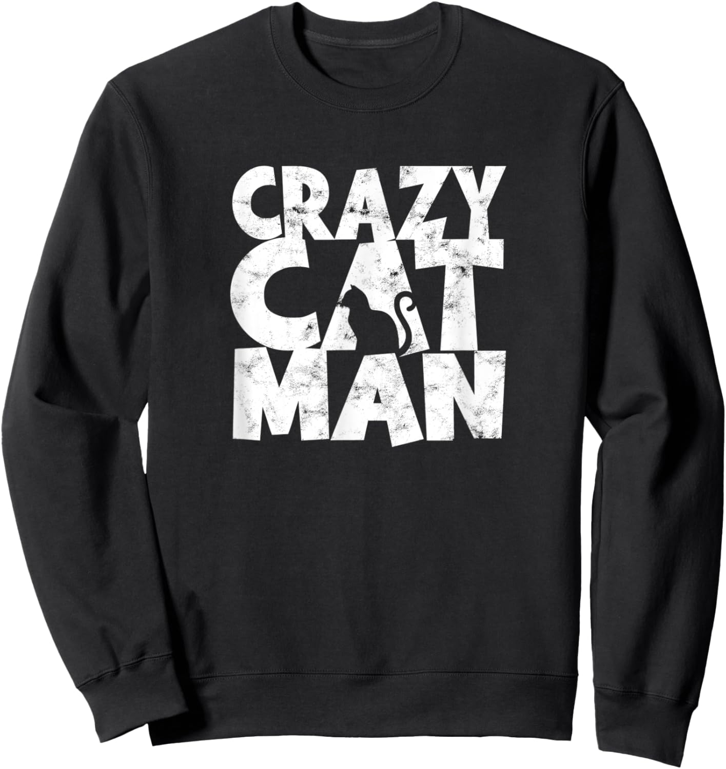 Crazy cat man - Cat Sweatshirt - Sweatshirt | Black