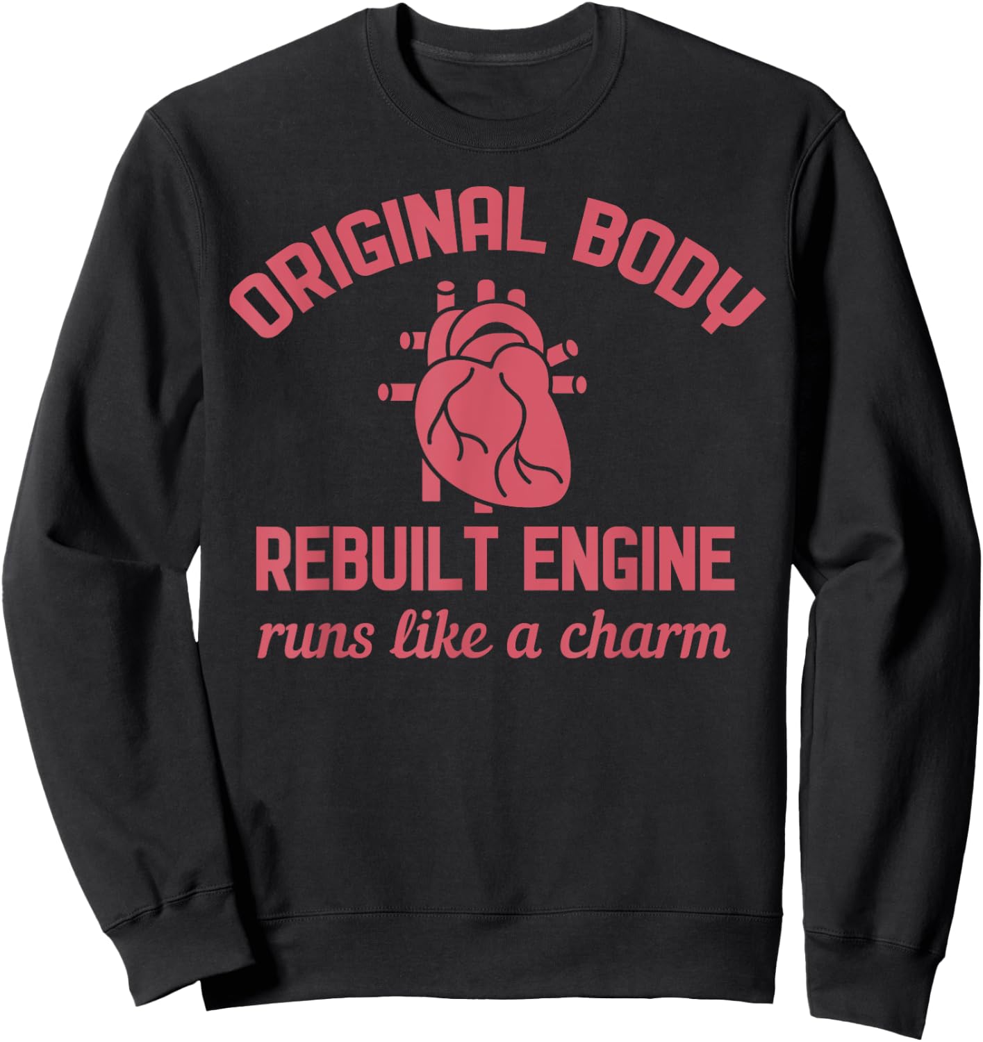 Funny Open Heart Bypass Surgery Recovery Get Well Gift Sweatshirt - Sweatshirt | Black