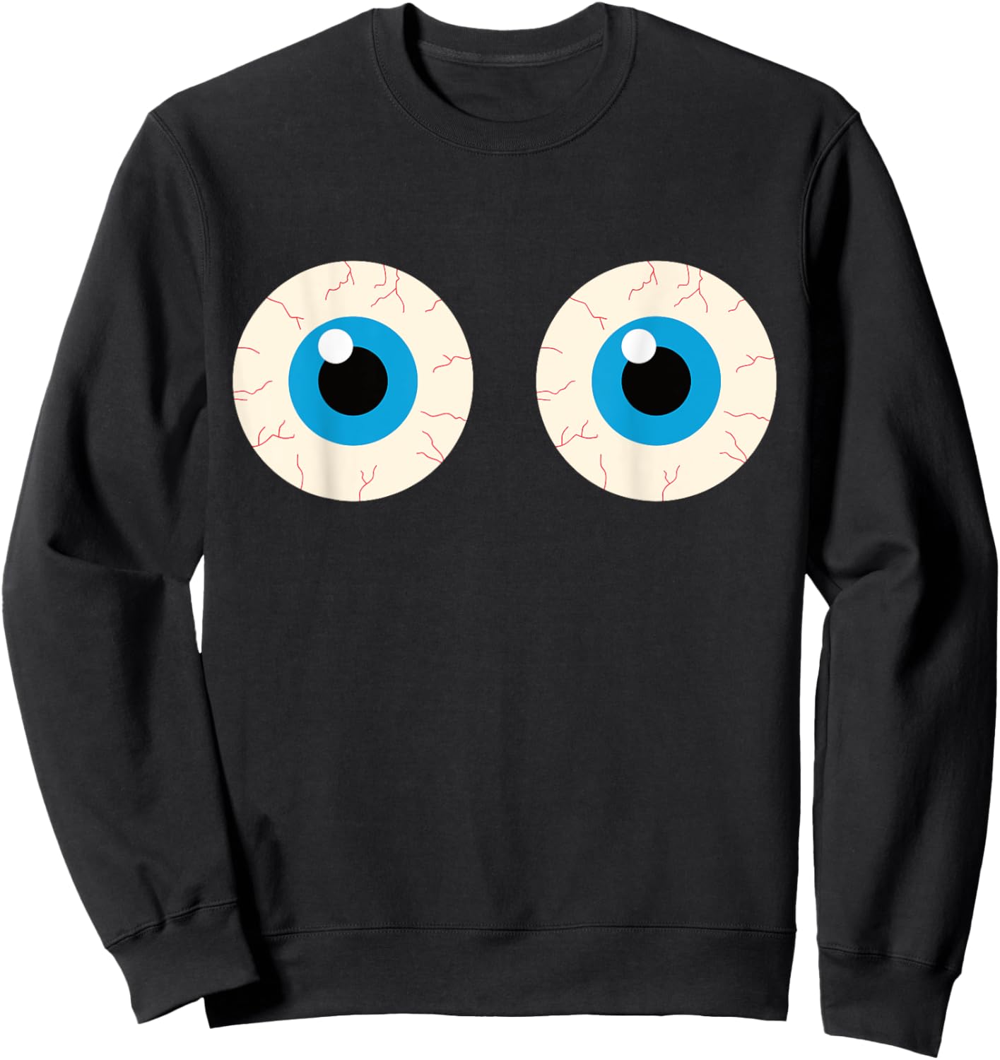 Boob Eyes Funny Halloween Boobie Adult Humor Simple Costume Sweatshirt - Sweatshirt | Black