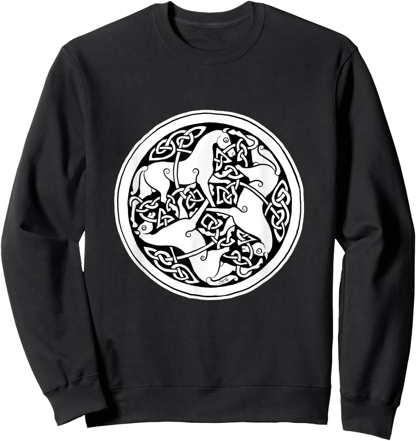 Celtic Art - Horse Pattern - Book of Kells Sweatshirt - Sweatshirt | Black