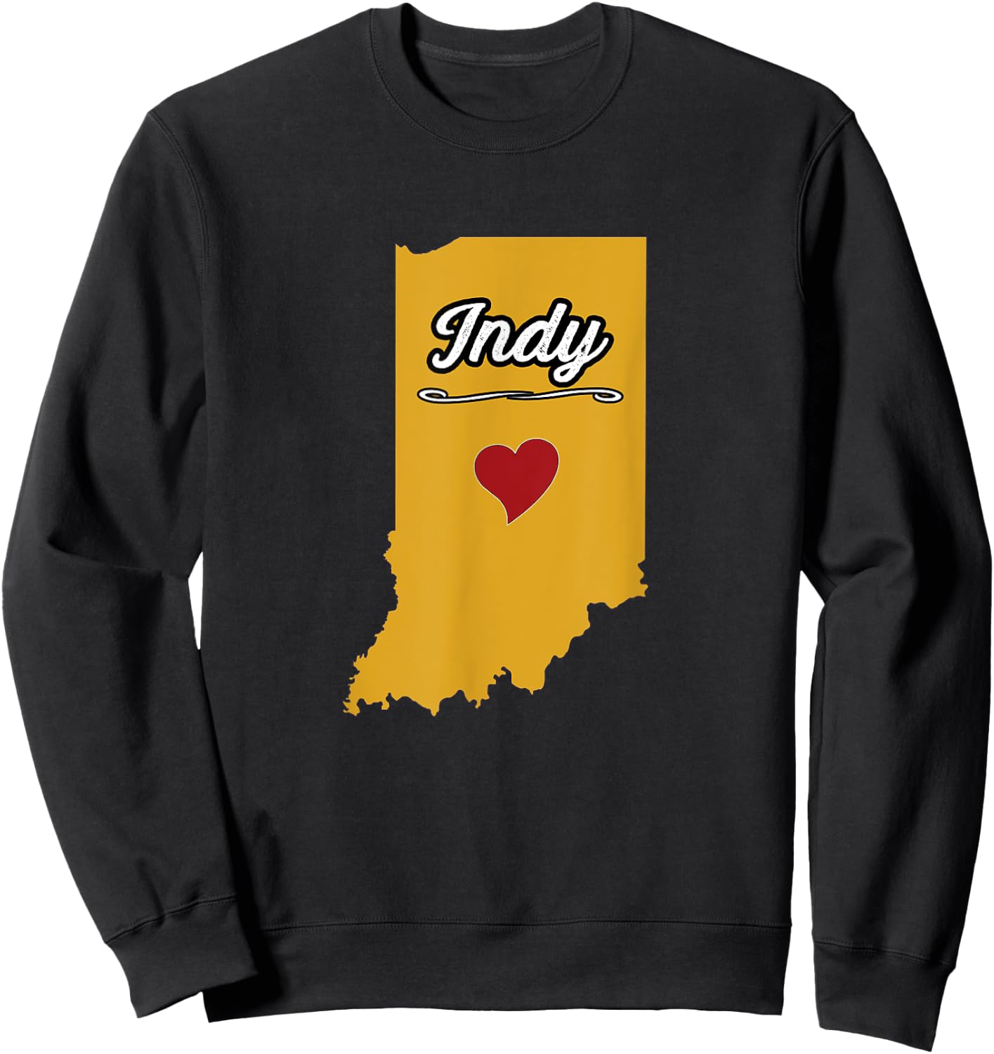 INDY - Indianapolis Indiana | Hoosier Novelty Merch Gift Sweatshirt - Sweatshirt | Black