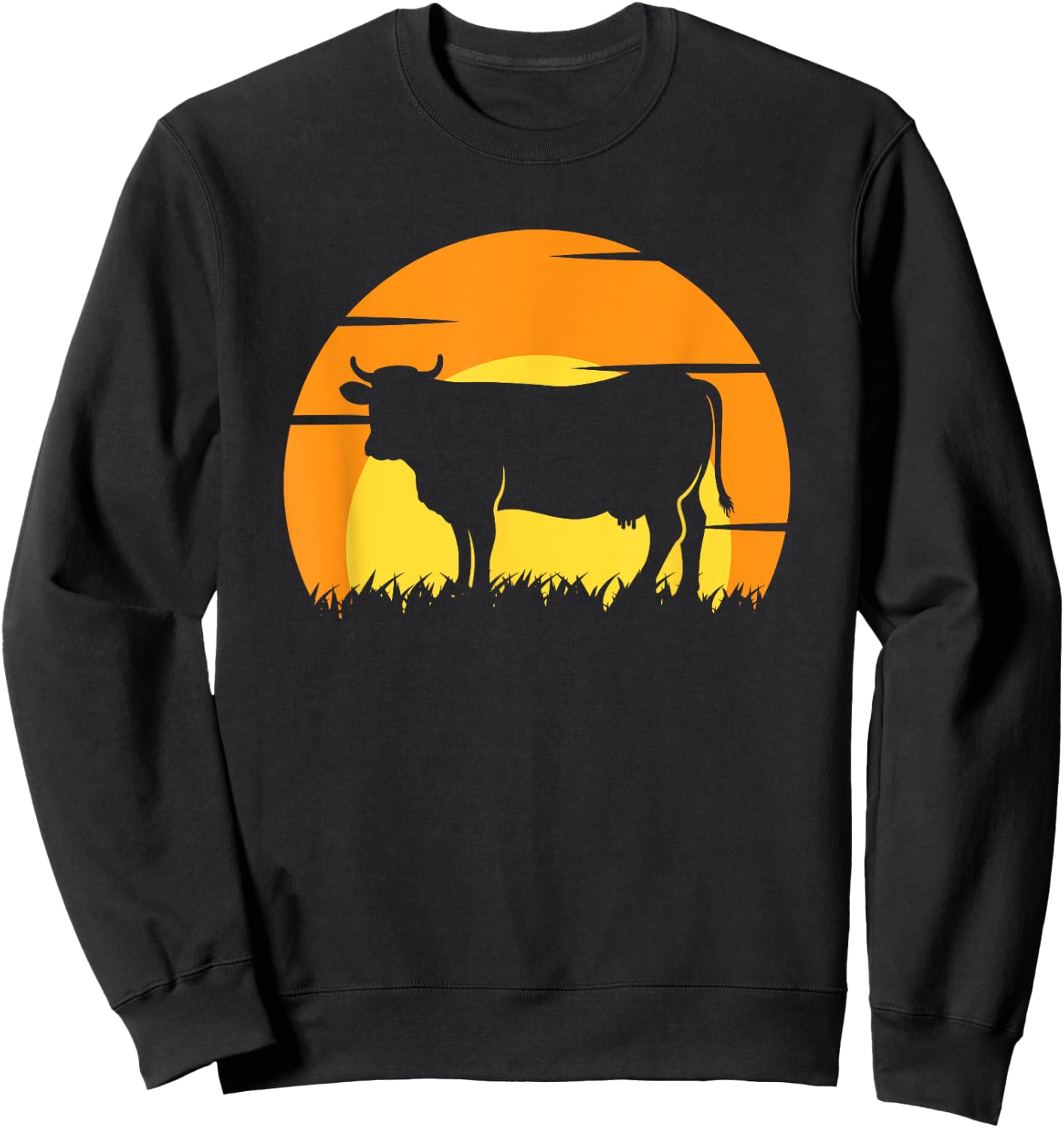 Cow Retro Sweatshirt - Sweatshirt | Black