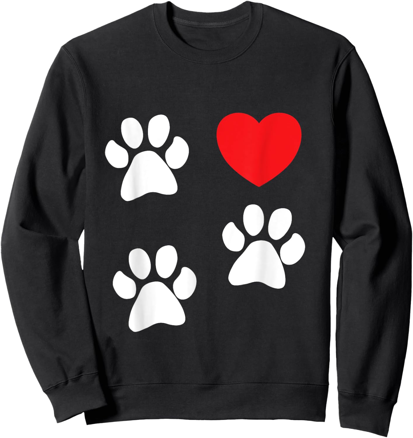 Tripod print 3-Legged Dog Amputee Love Paws Heart Sweatshirt - Sweatshirt | Black