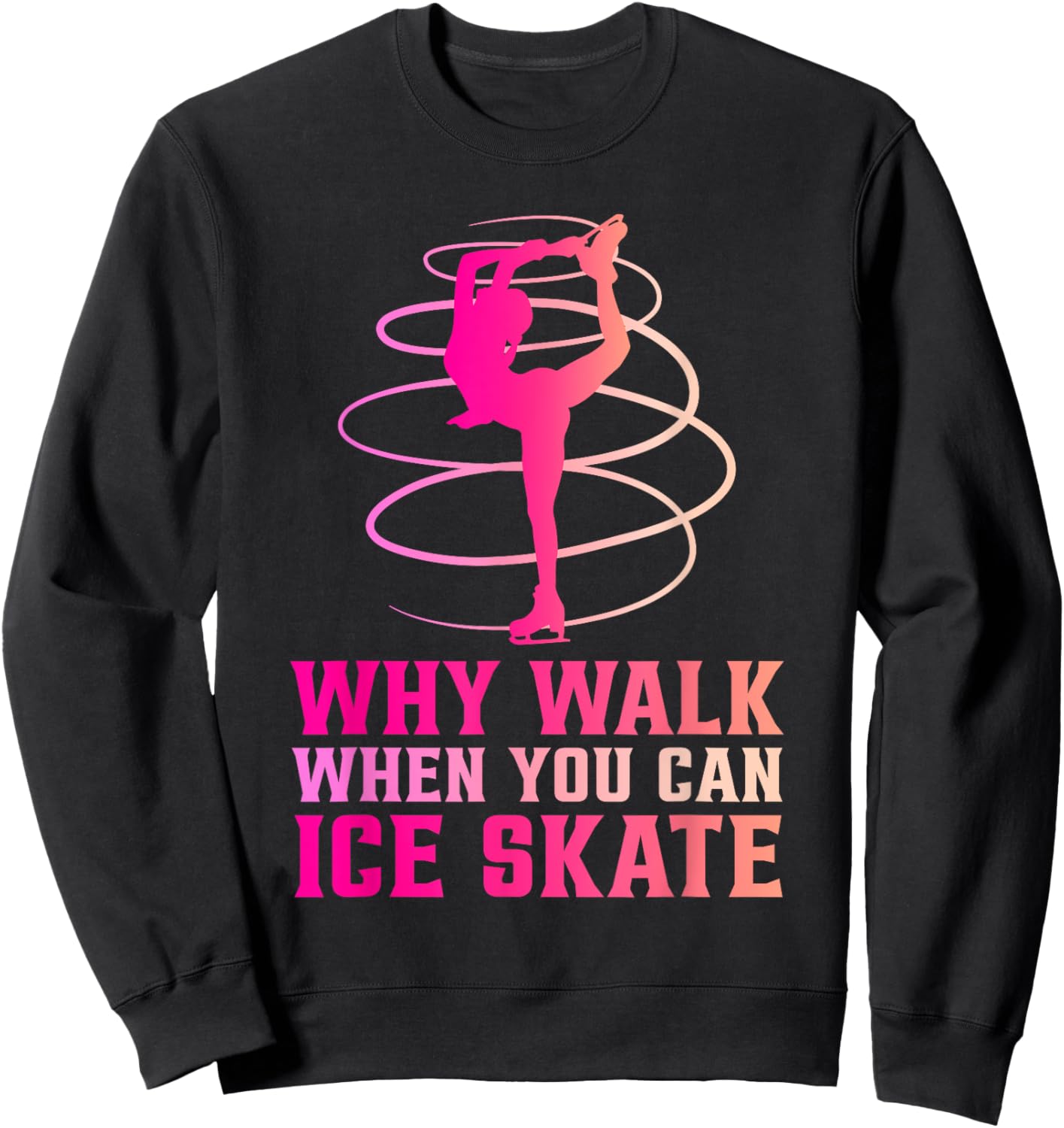 Ice Skating Figure Skating Ice Skate Figure Skater Girls Sweatshirt - Sweatshirt | Black
