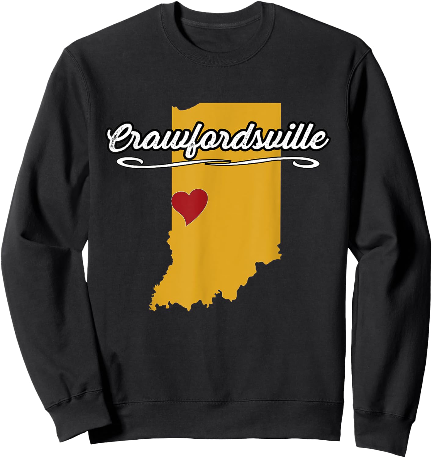 City of Crawfordsville Indiana | Novelty Merch Gift Sweatshirt - Sweatshirt | Black