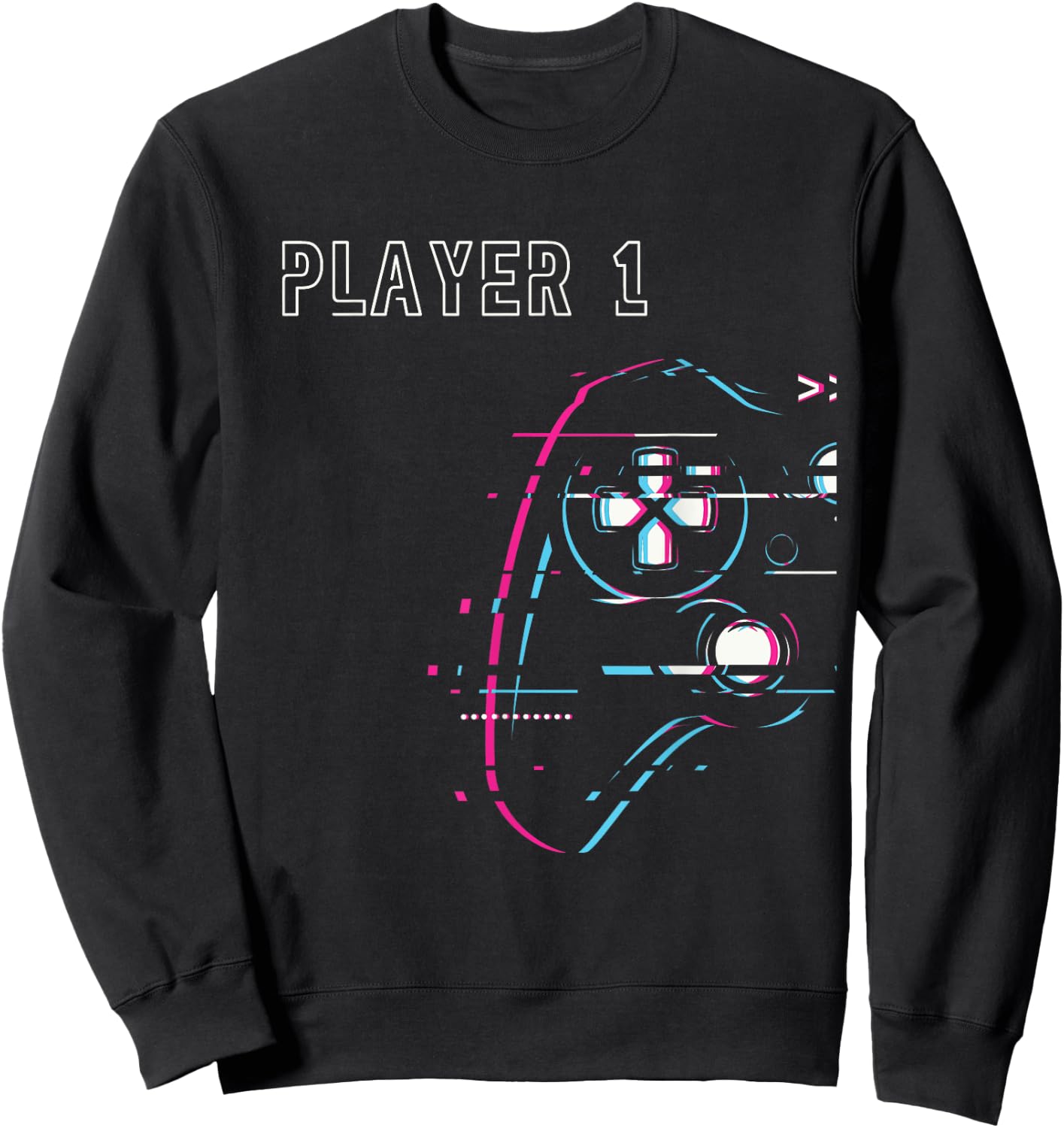 Gamer Couple - Player 1 Player 2 - Gamer Team Sweatshirt - Sweatshirt | Black