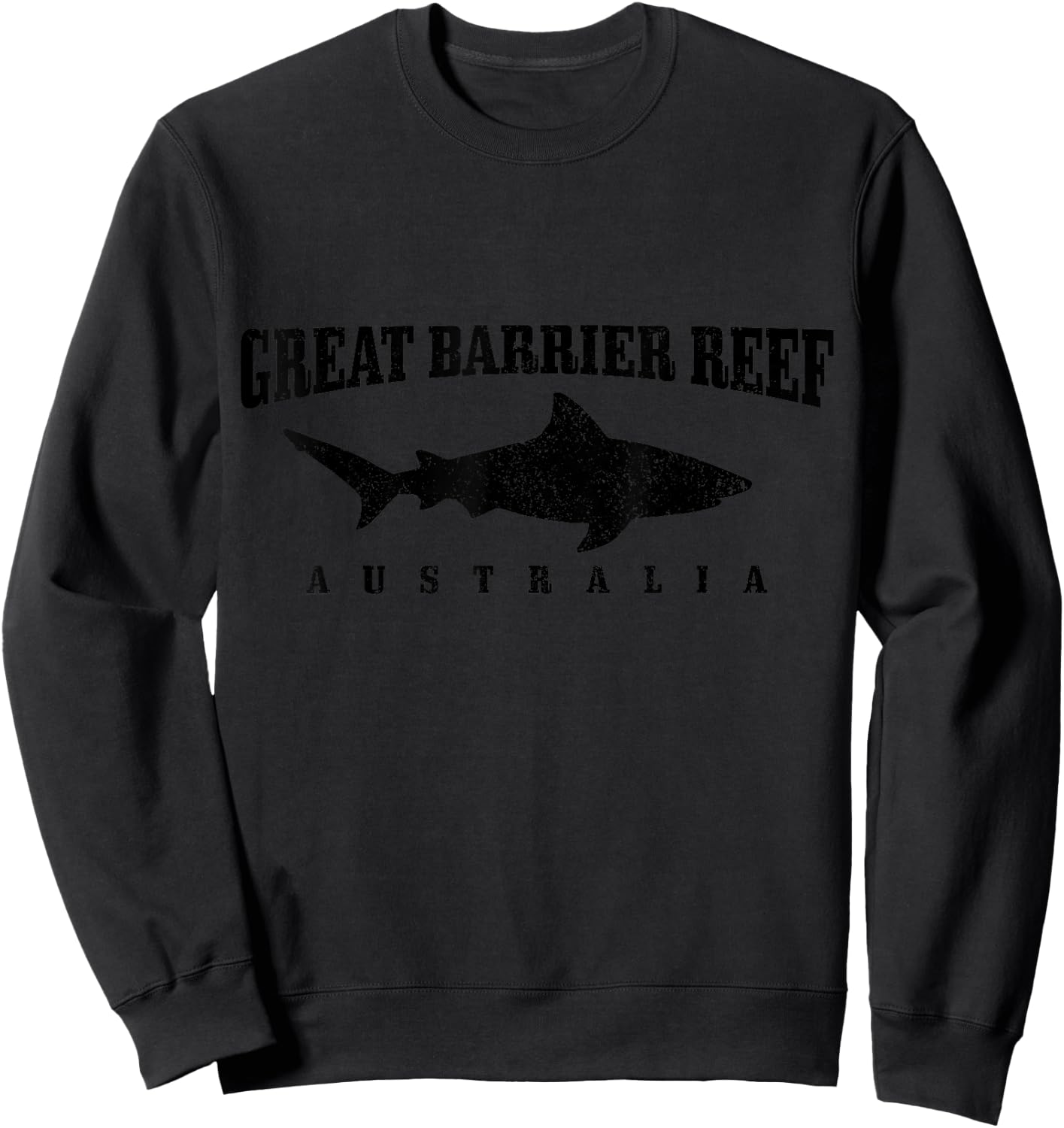 Great Barrier Reef Australia Scuba Diver Shark Diving Sweatshirt - Sweatshirt | Black