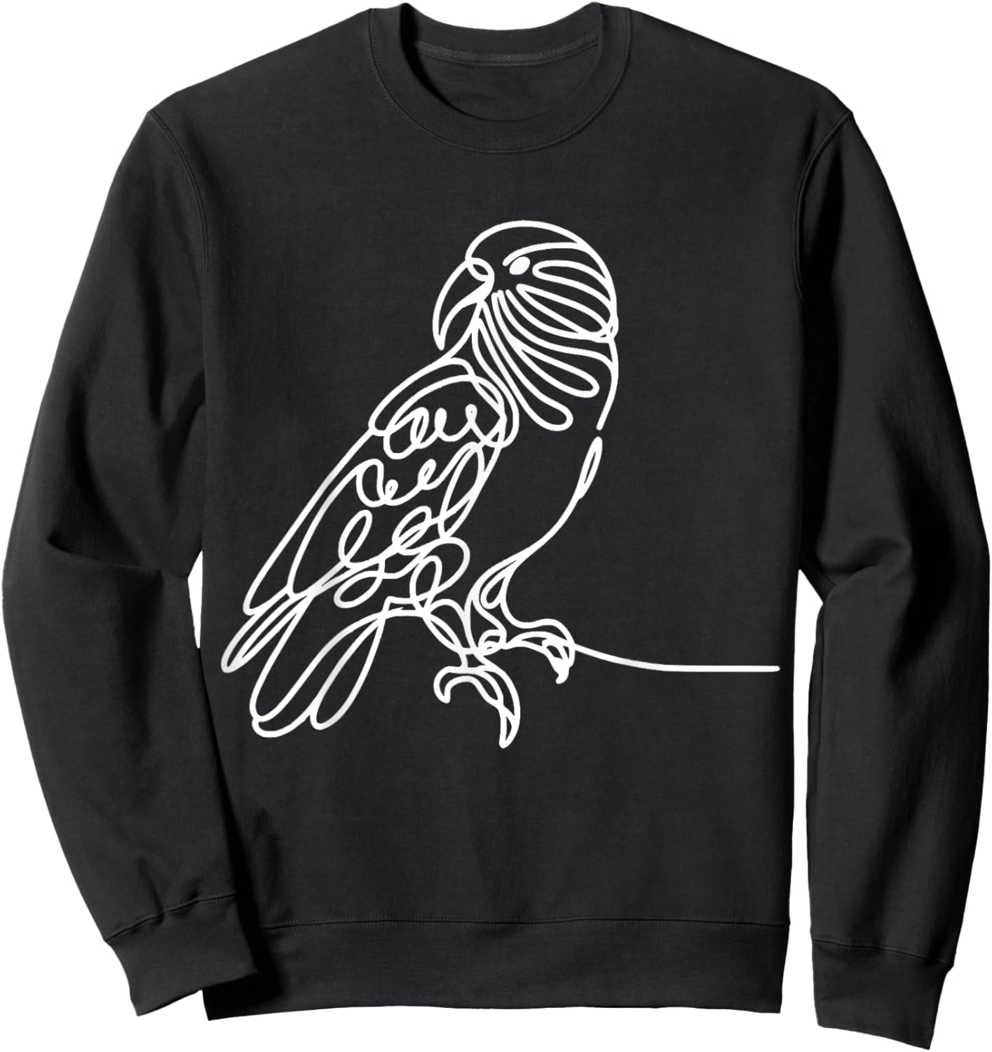 Line Art Bird & Ornithologist Kea Sweatshirt - Sweatshirt | Black