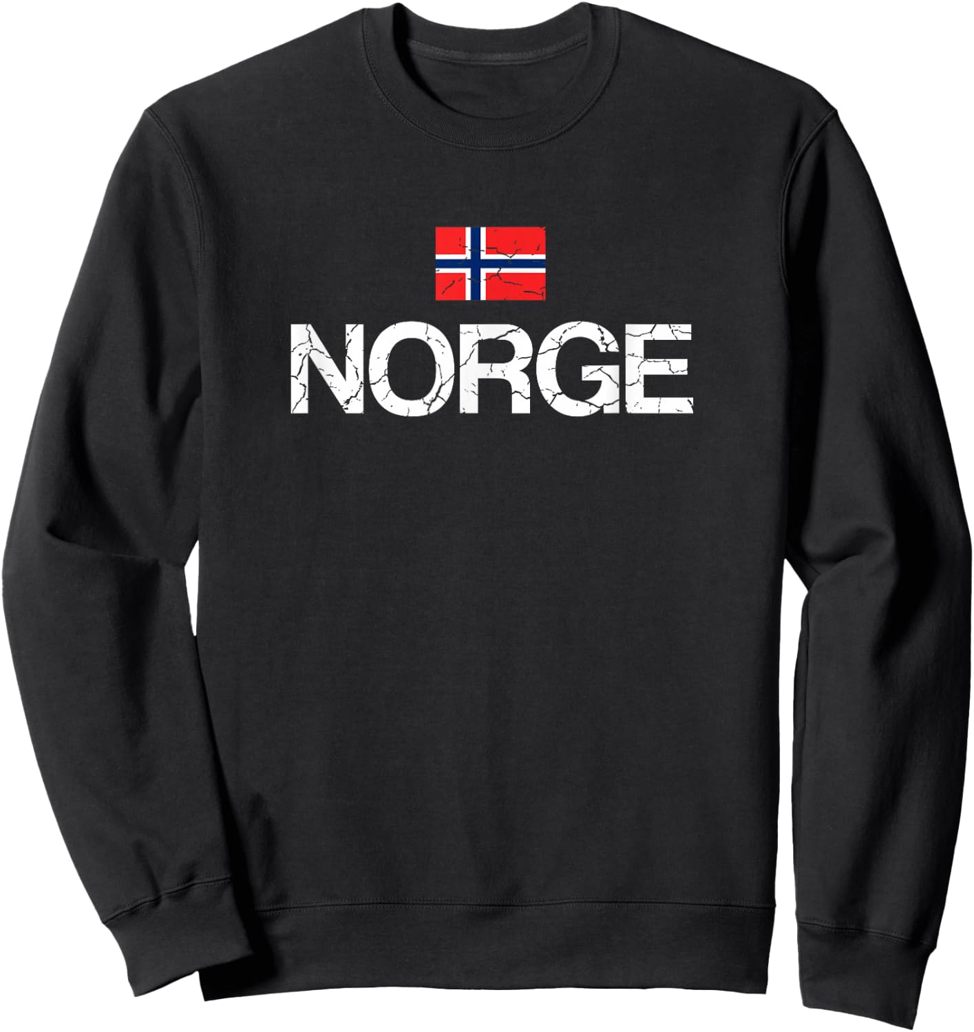 Norge Norway Norwegian Flag Sweatshirt - Sweatshirt | Black