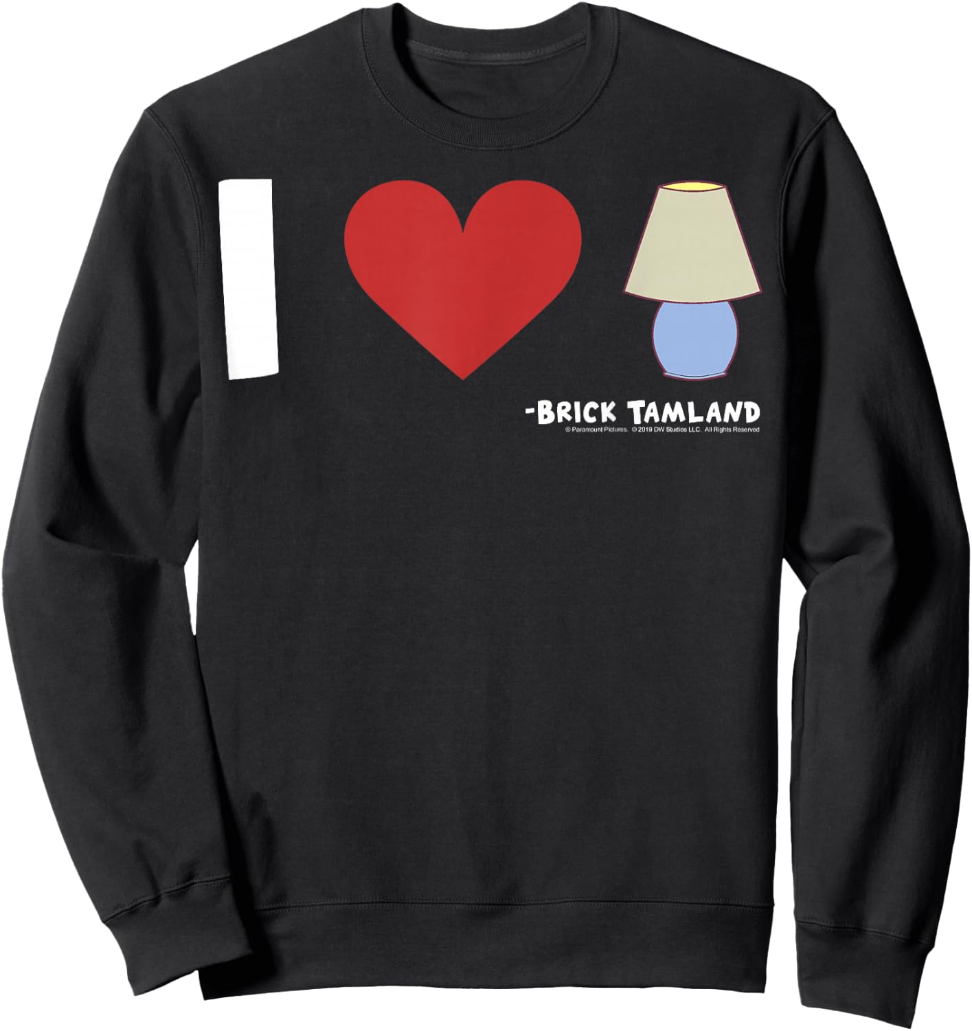 Anchorman I Heart Lamp Brick Tamland Quote Sweatshirt - Sweatshirt | Black