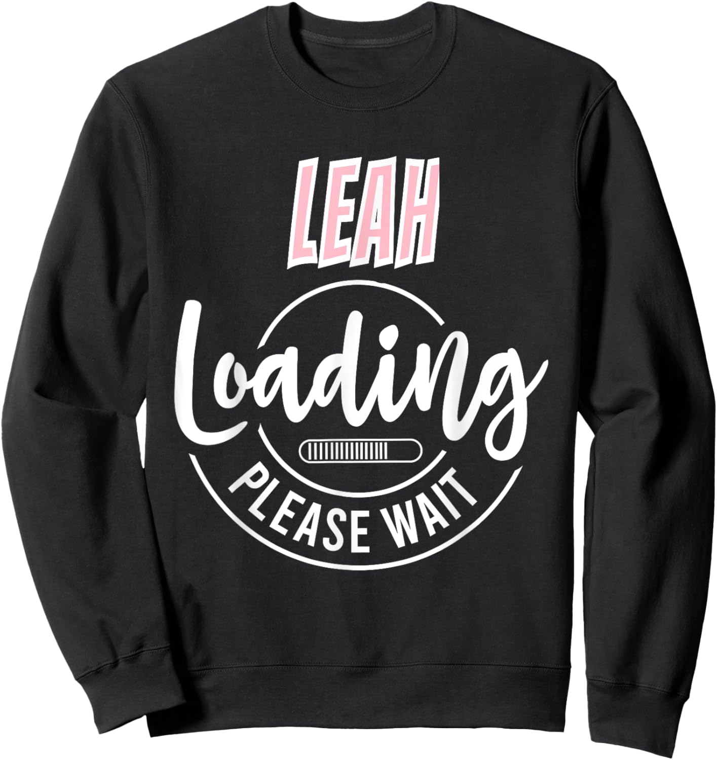 Leah Custom Personalized Girls Baby Shower Shirt Sweatshirt - Sweatshirt | Black
