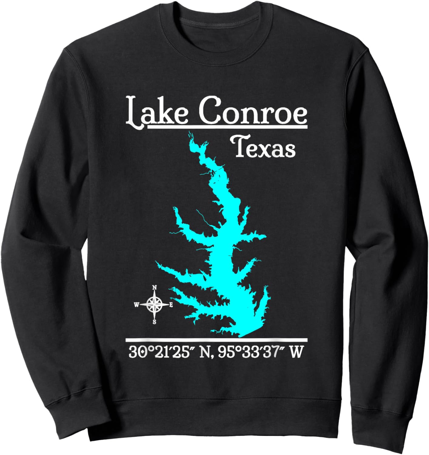 Lake Conroe, Texas Sweatshirt - Sweatshirt | Black