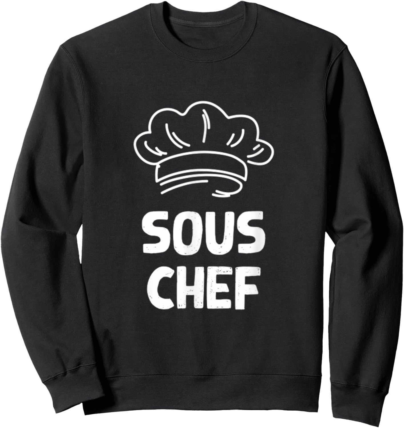Sous Chef Matching Head Chef Cooking Kitchen Gift Mom Dad Sweatshirt - Sweatshirt | Black