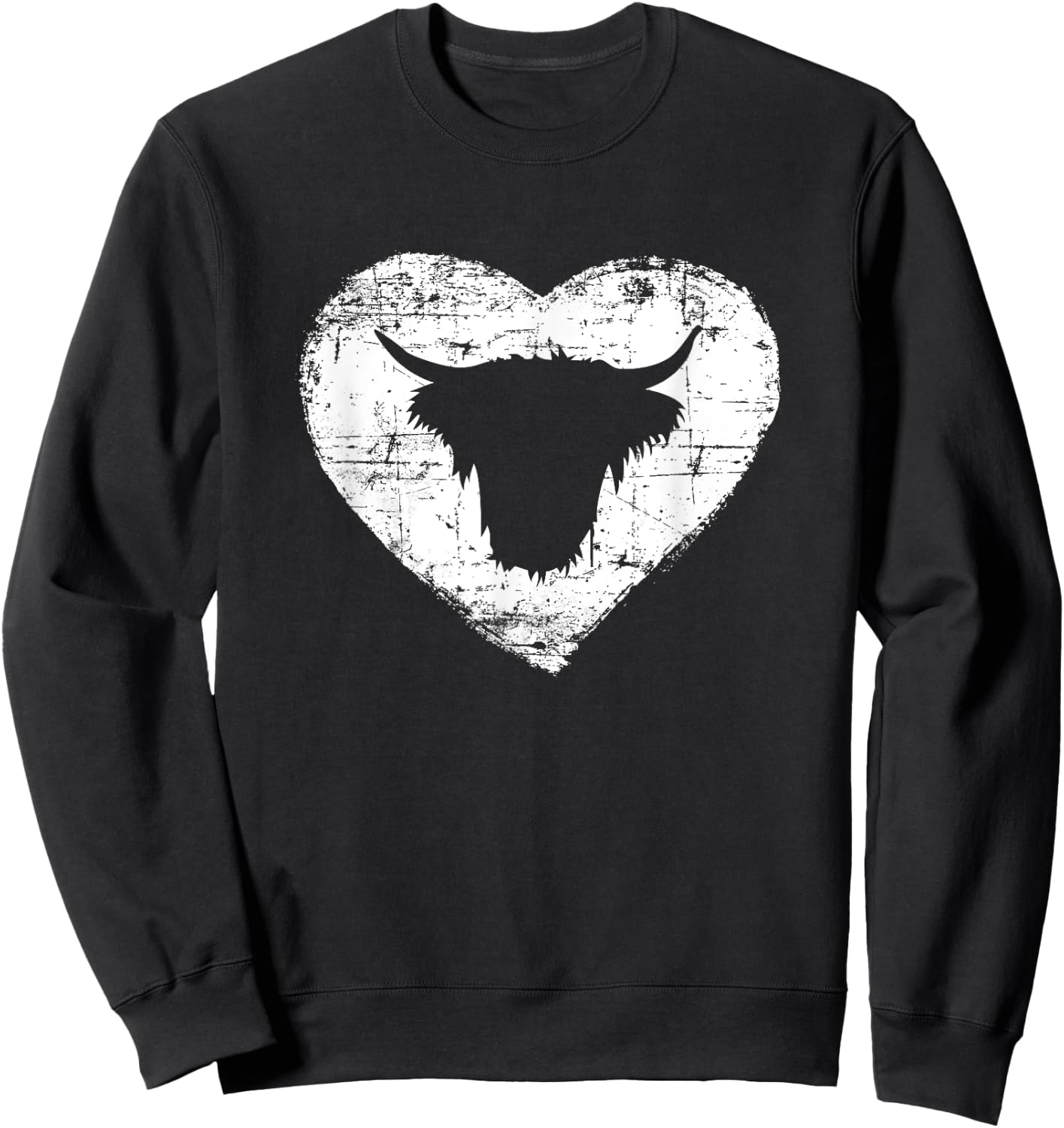 Cow Shirt | Love Shaggy Highland Cow Scotland Sweatshirt - Sweatshirt | Black