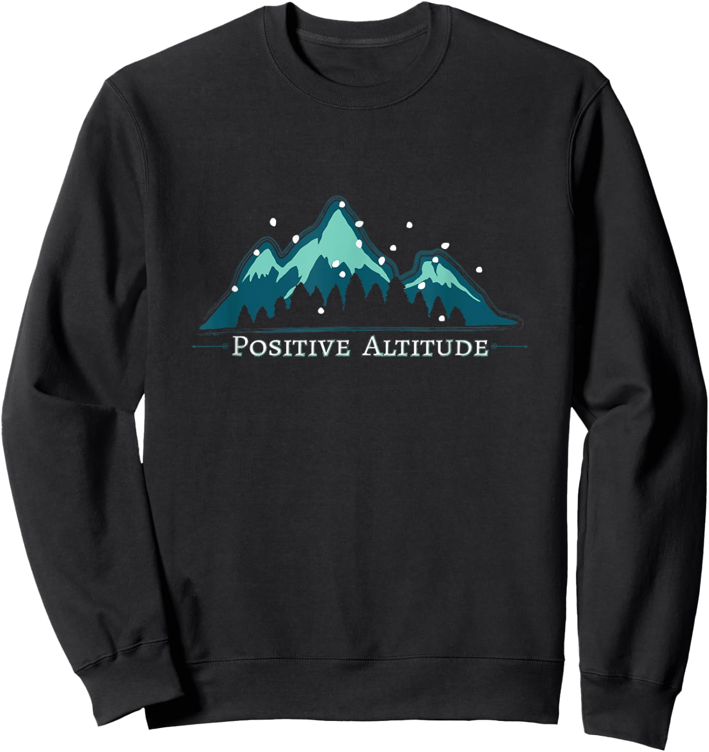 Positive Altitude Mountain Climbing Sweatshirt - Sweatshirt | Black