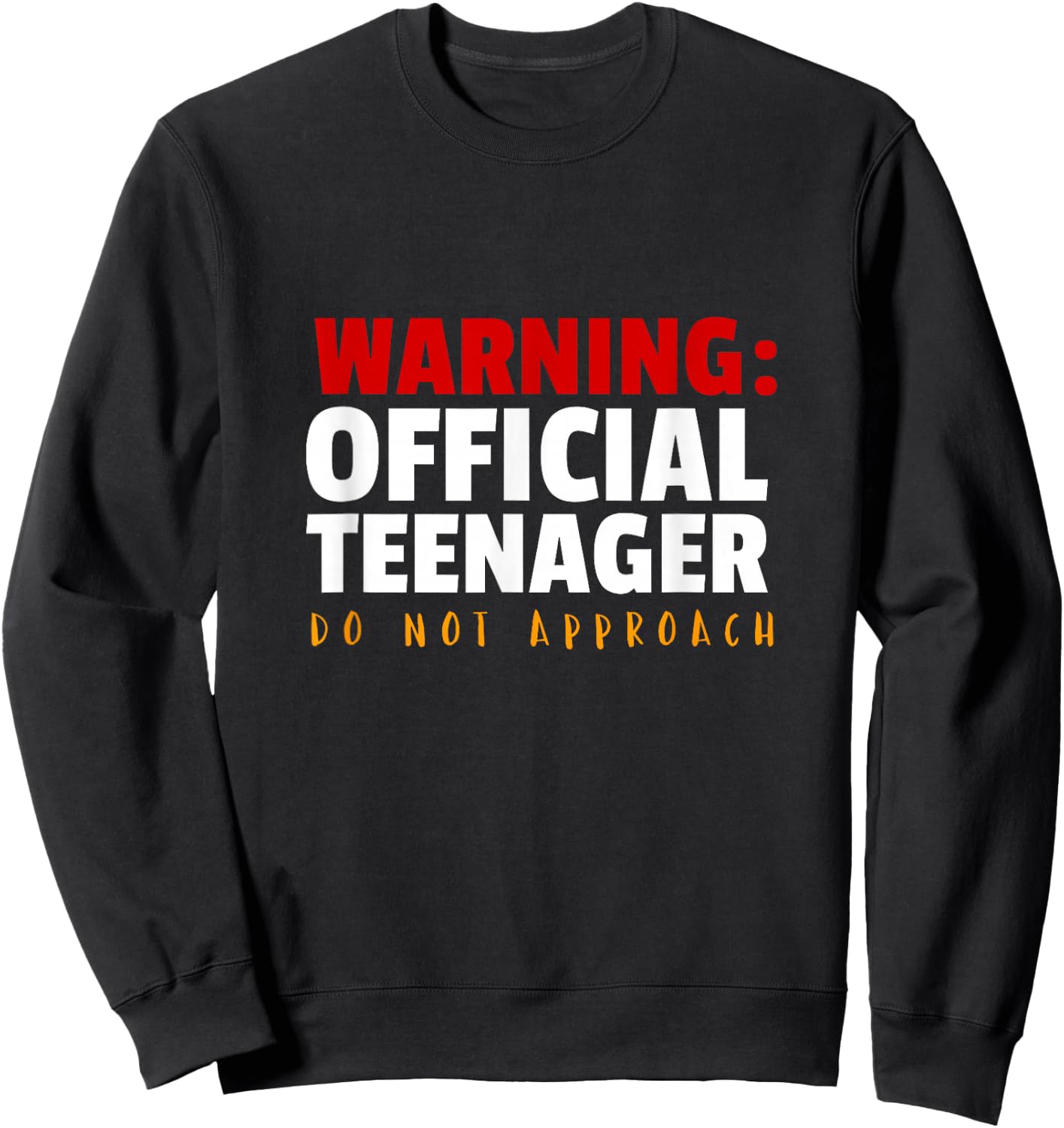 Official Teenager 13 Year Old Funny 13th Birthday Gift Sweatshirt - Sweatshirt | Black