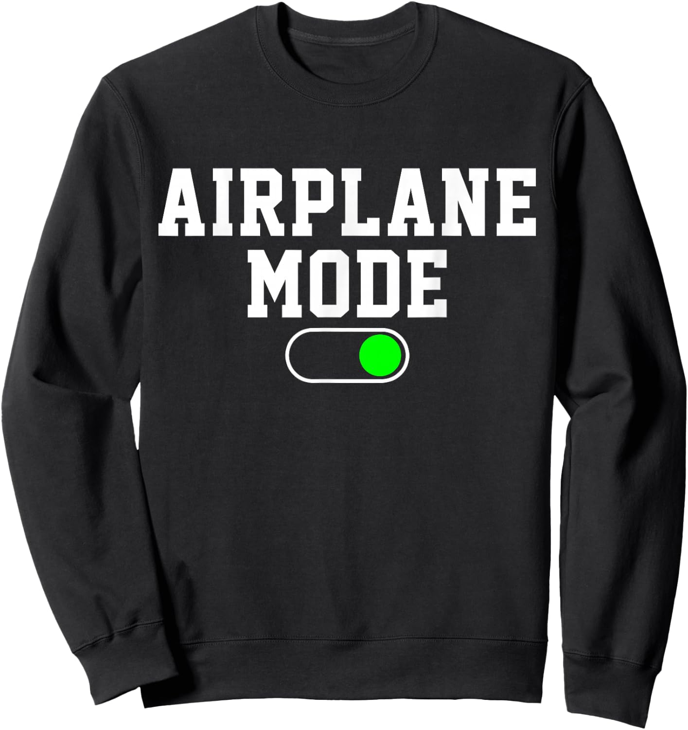 Airplane Mode On Vacation Summer Sweatshirt - Sweatshirt | Black