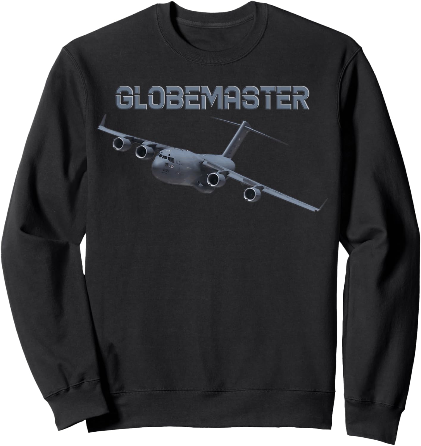 C-17 Globemaster US Military Aircraft Sweatshirt - Sweatshirt | Black