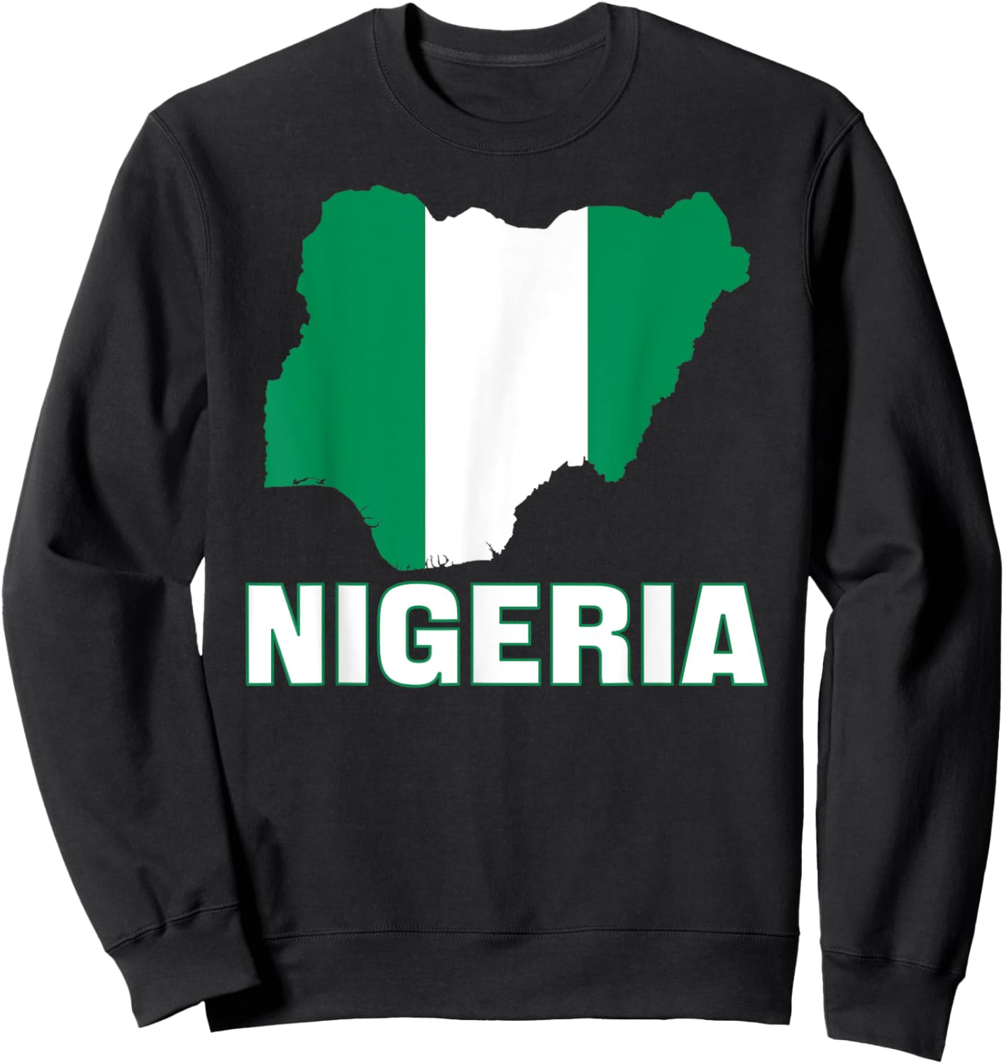 Nigerian Flag Of Nigeria Men Women Kids Africa Sweatshirt - Sweatshirt | Black