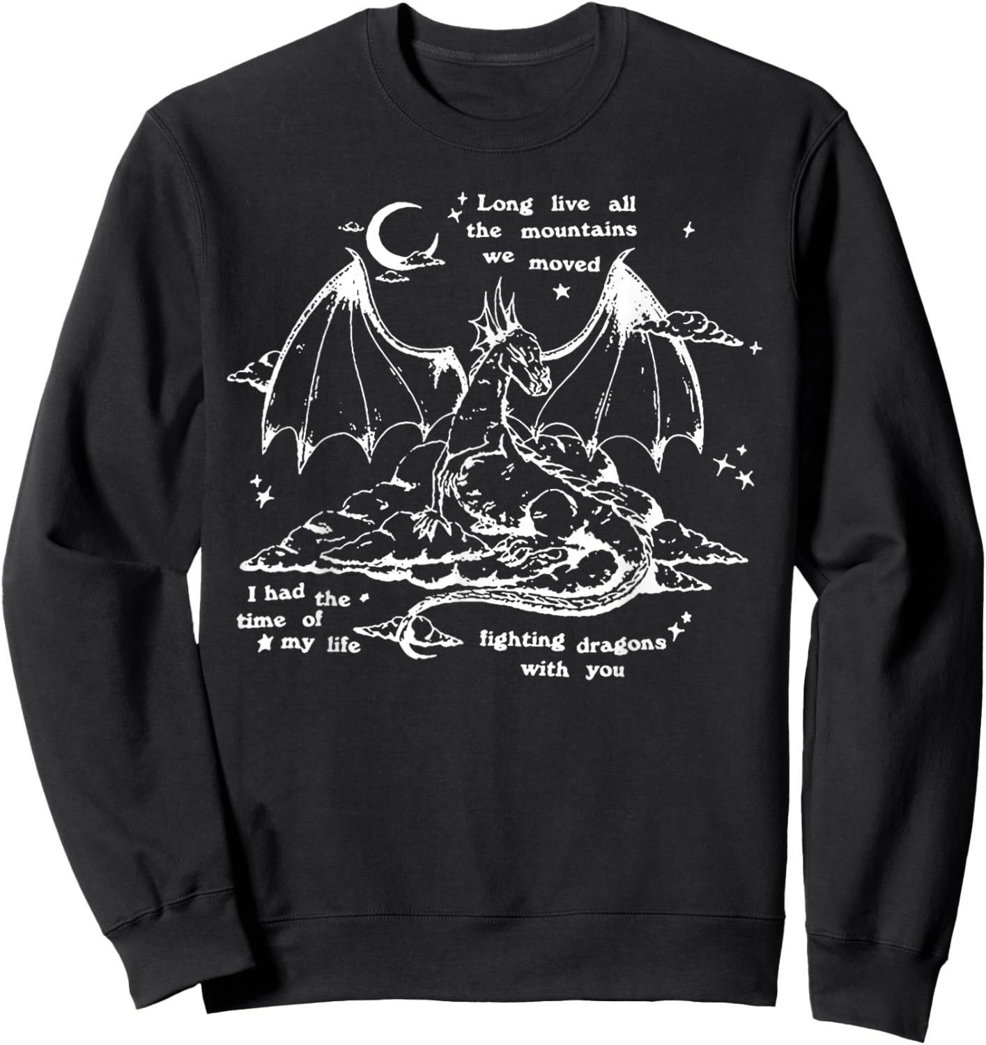 Fighting Dragons with You Sweatshirt - Sweatshirt | Black