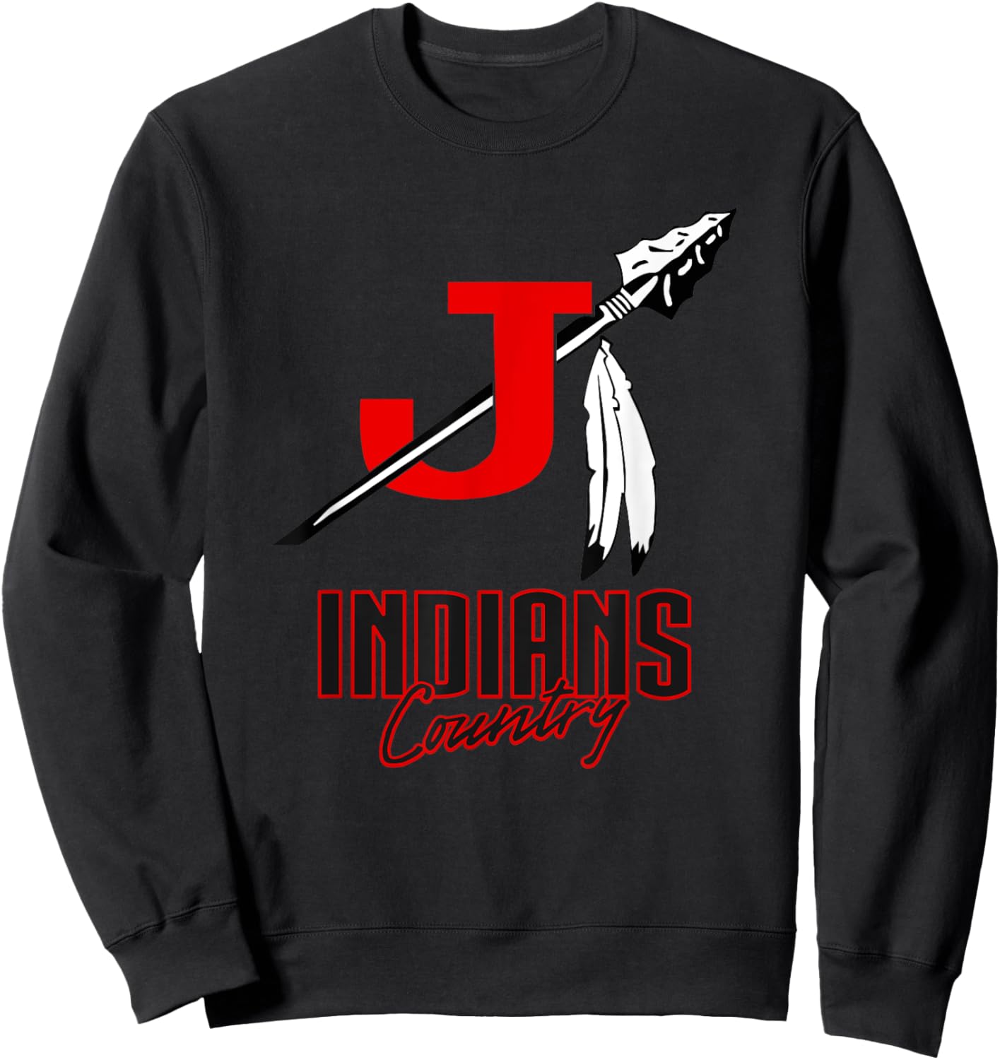 Jackson Indians Logo Country HS Sweatshirt - Sweatshirt | Black