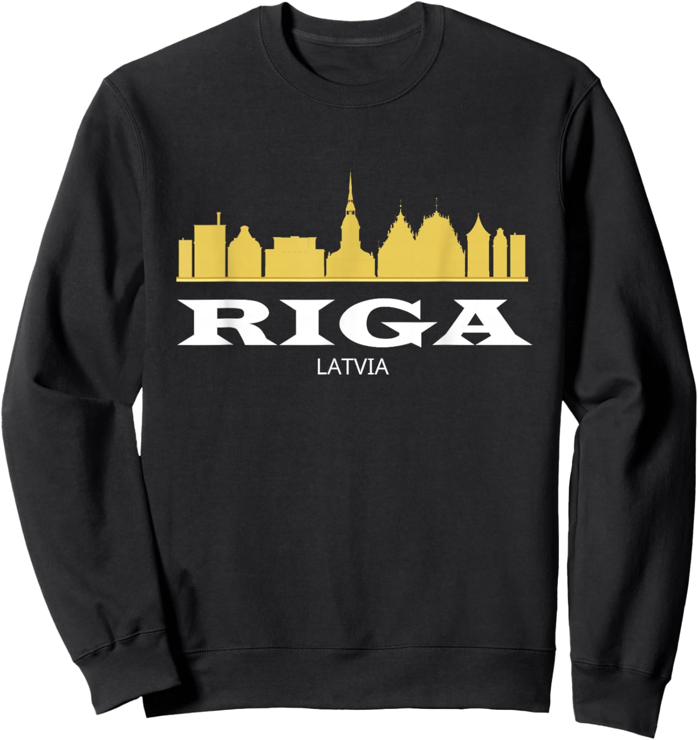 Riga Latvia Souvenir / Latvia Riga Sweatshirt - Sweatshirt | Black