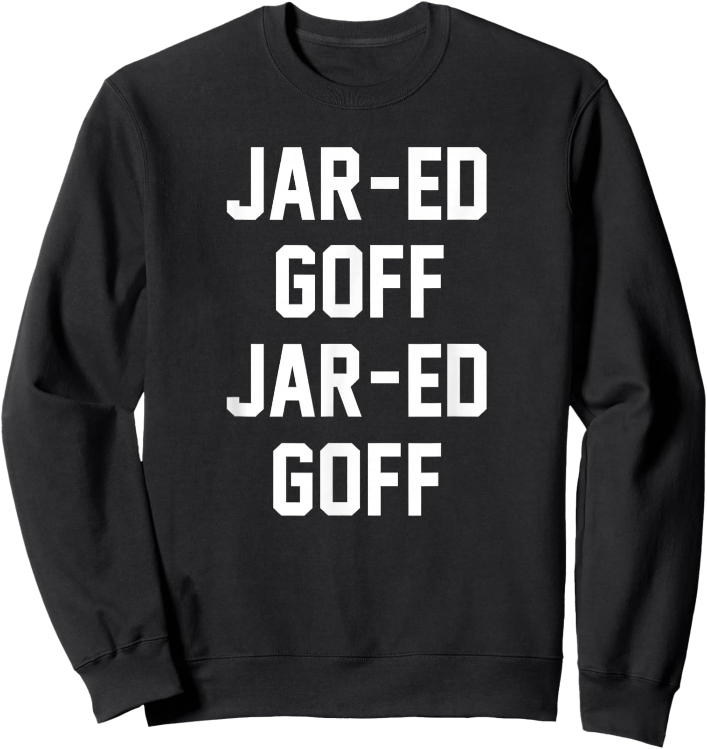 JAR-ED GOFF -Adults Black Small Modern Classic Fit Sweatshirt - Sweatshirt | Black